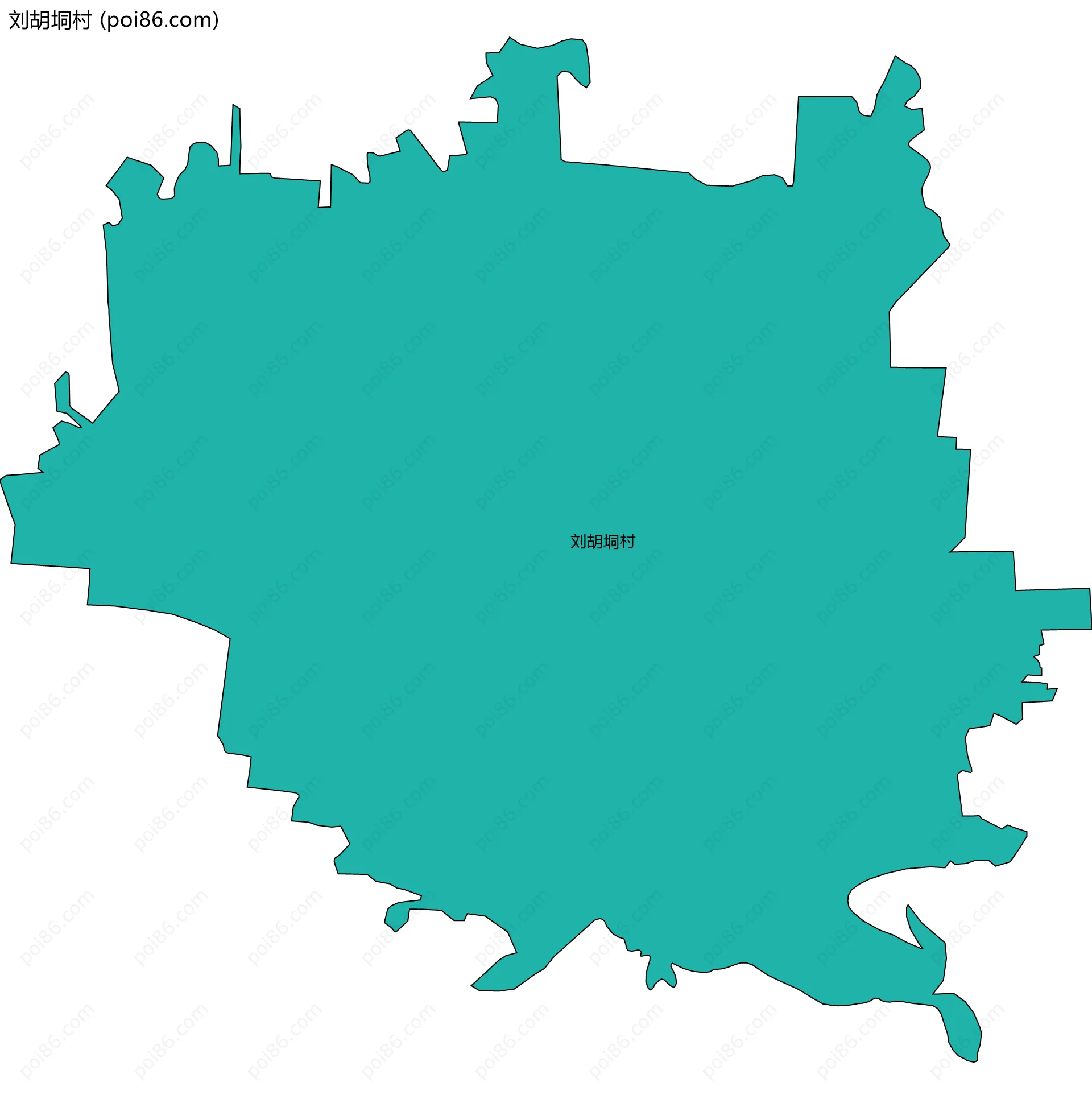 刘胡垌村边界地图