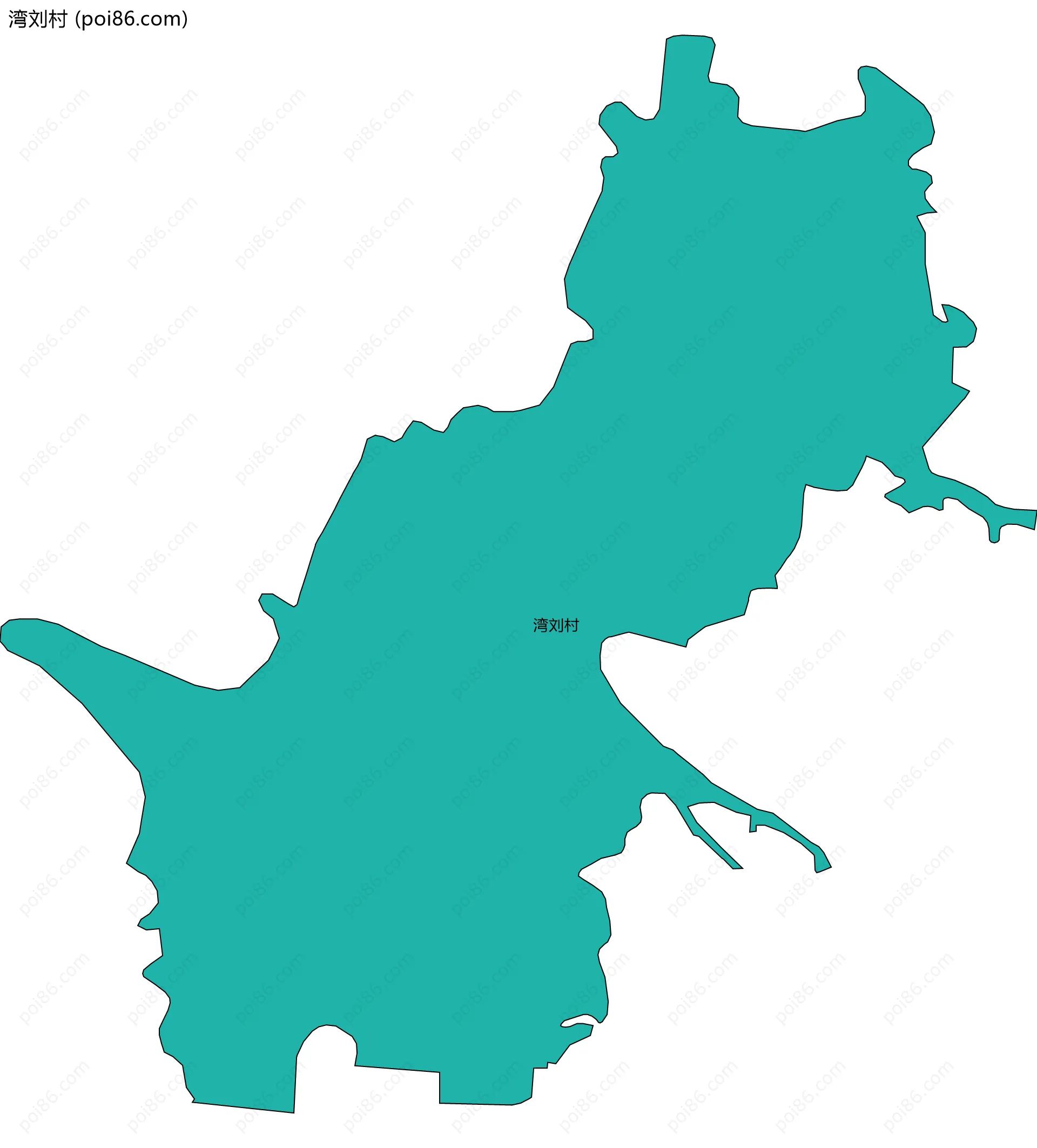 湾刘村边界地图