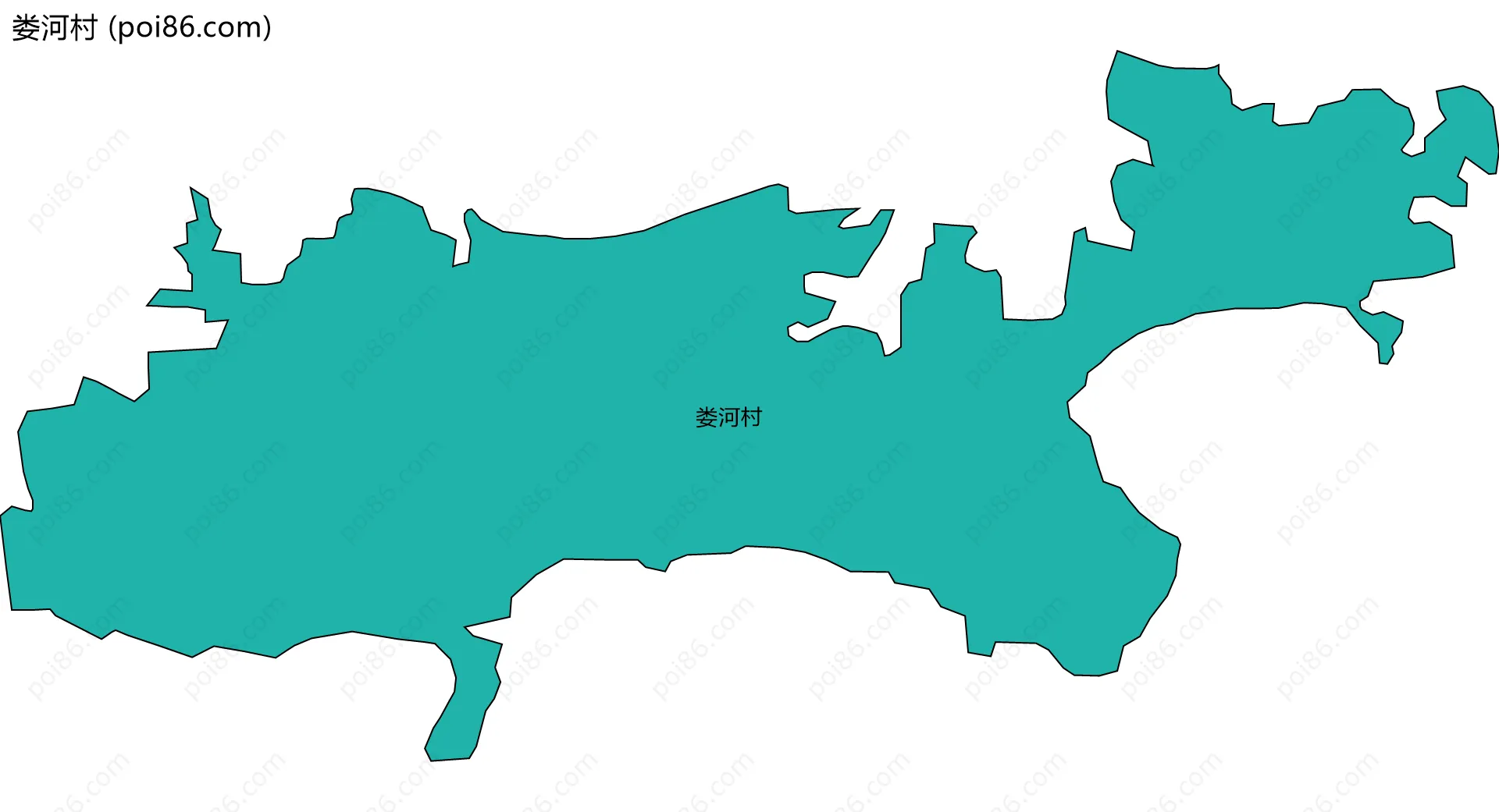 娄河村边界地图