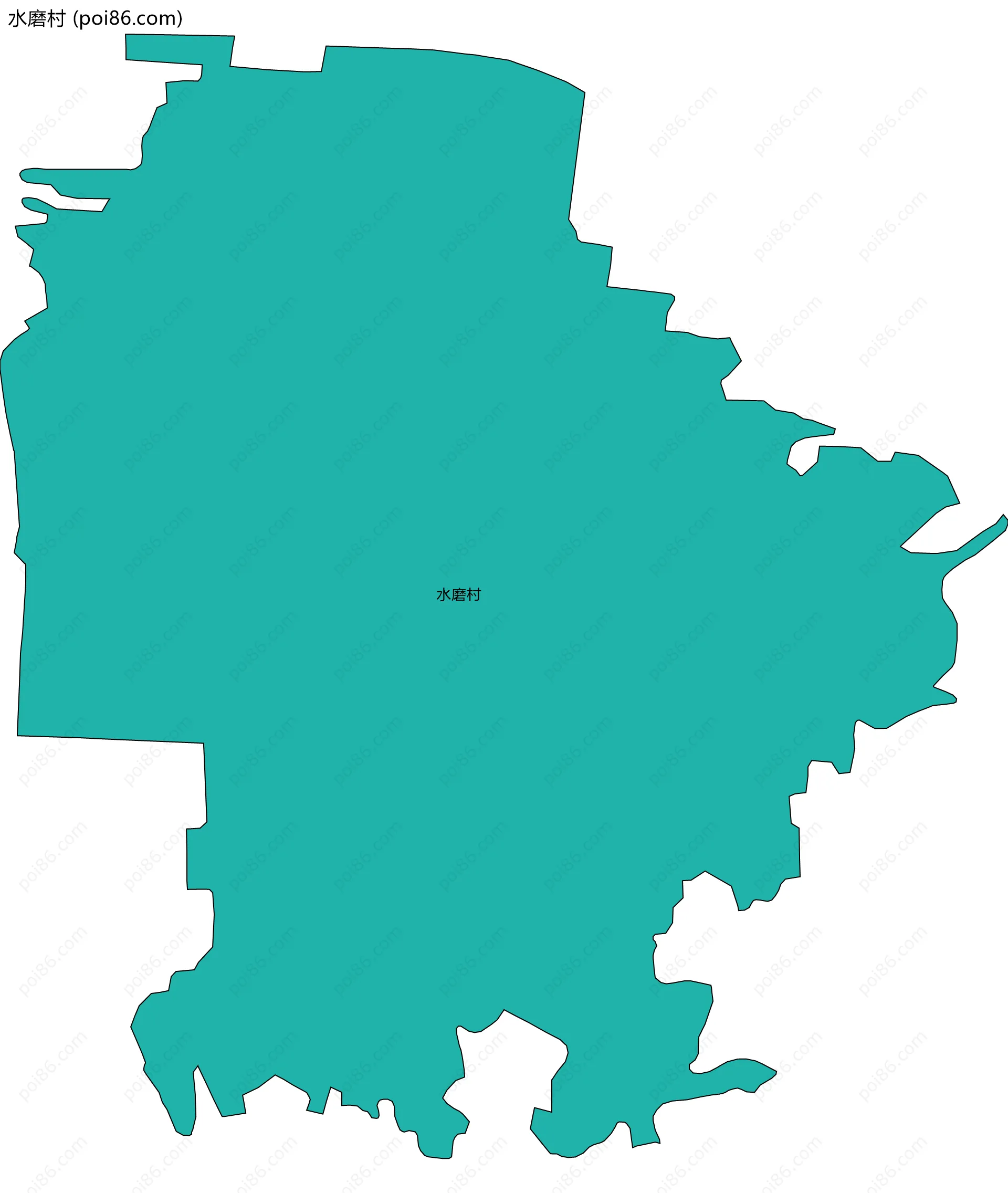 水磨村边界地图