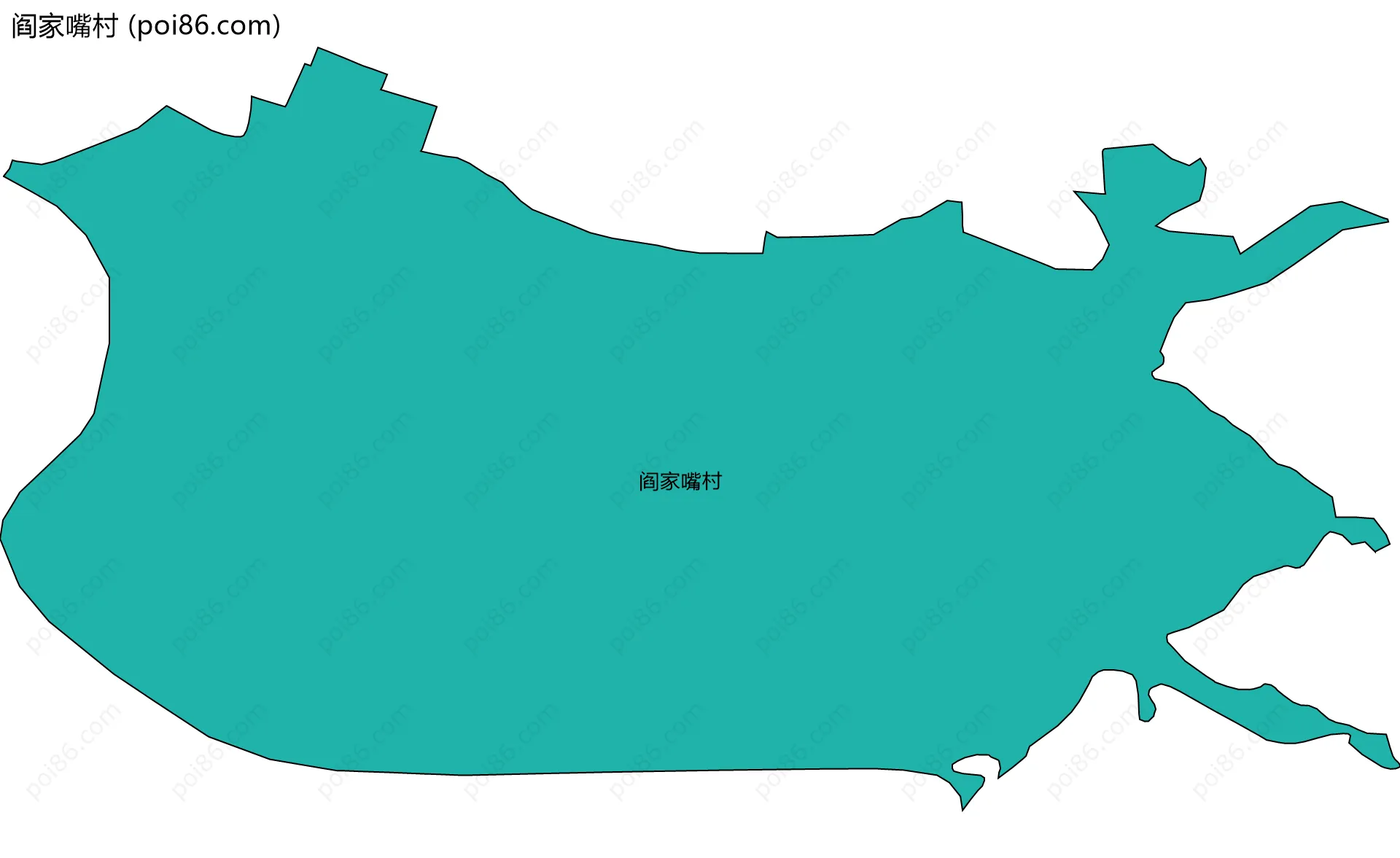 阎家嘴村边界地图