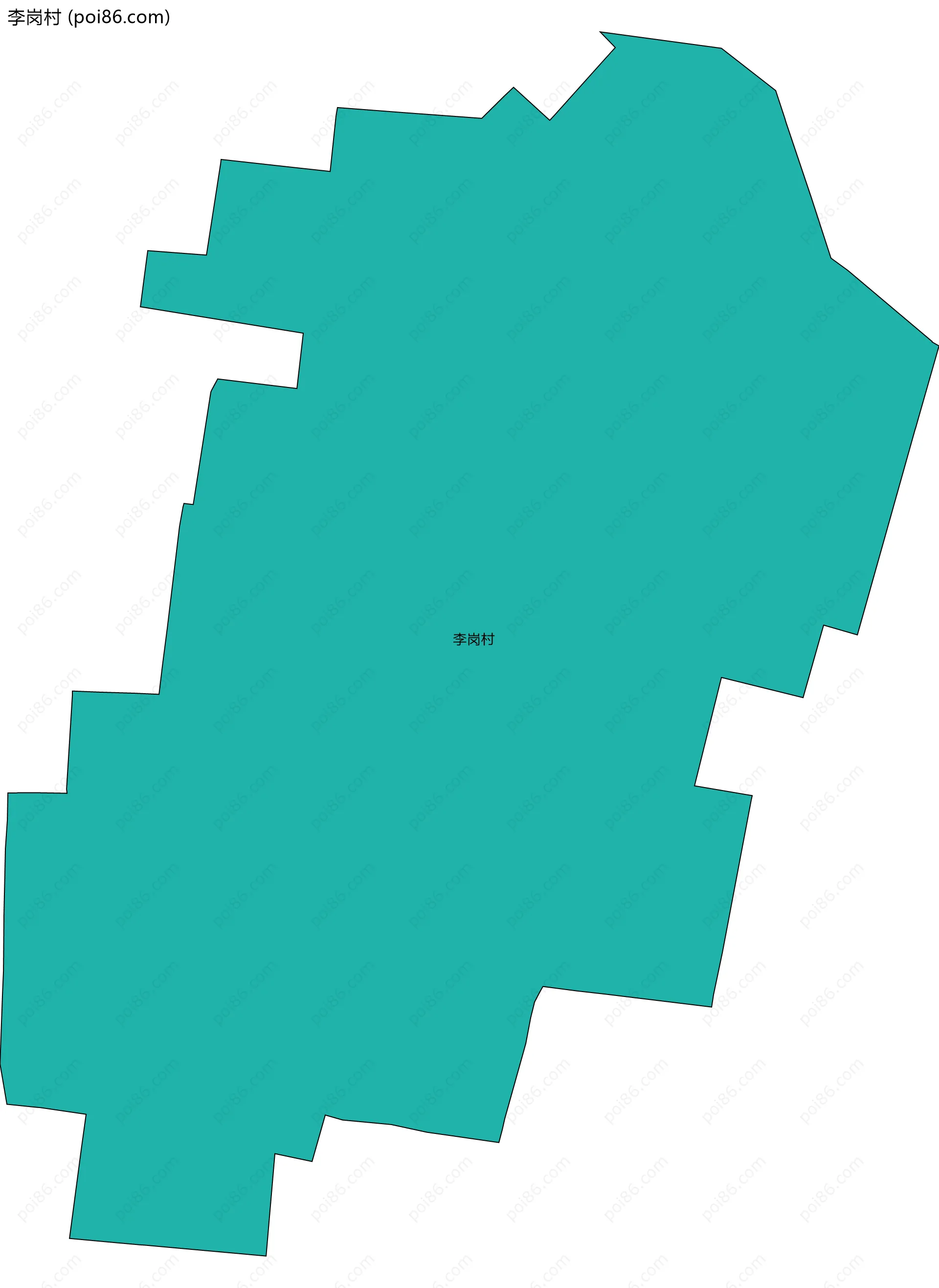 李岗村边界地图