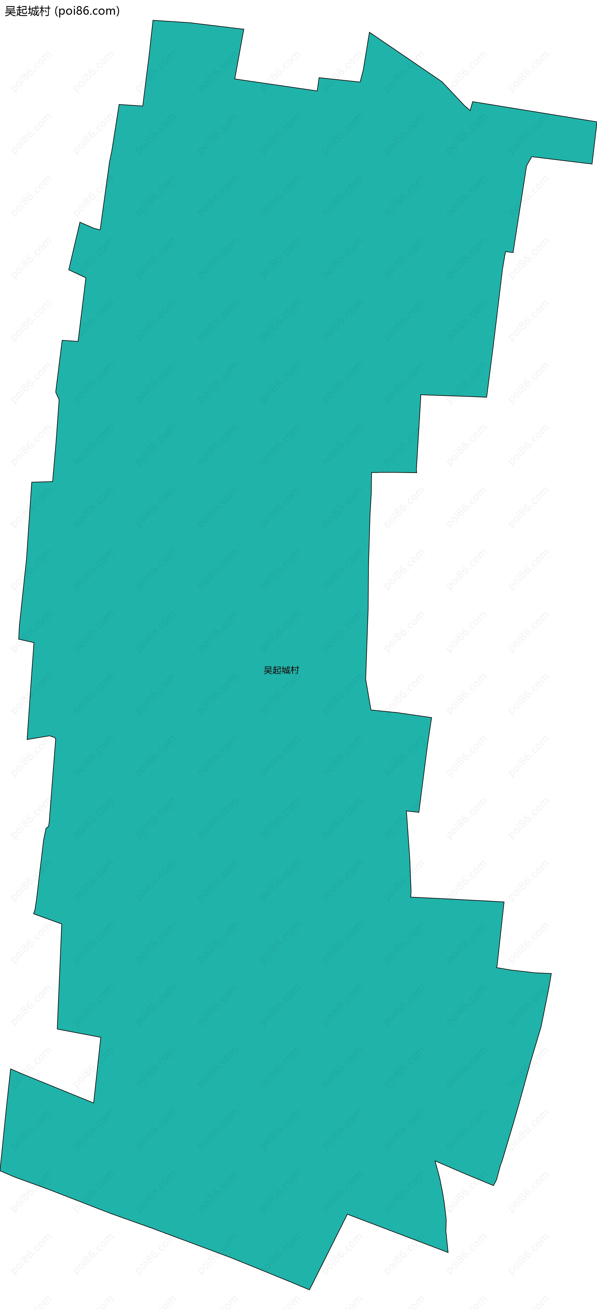 吴起城村边界地图