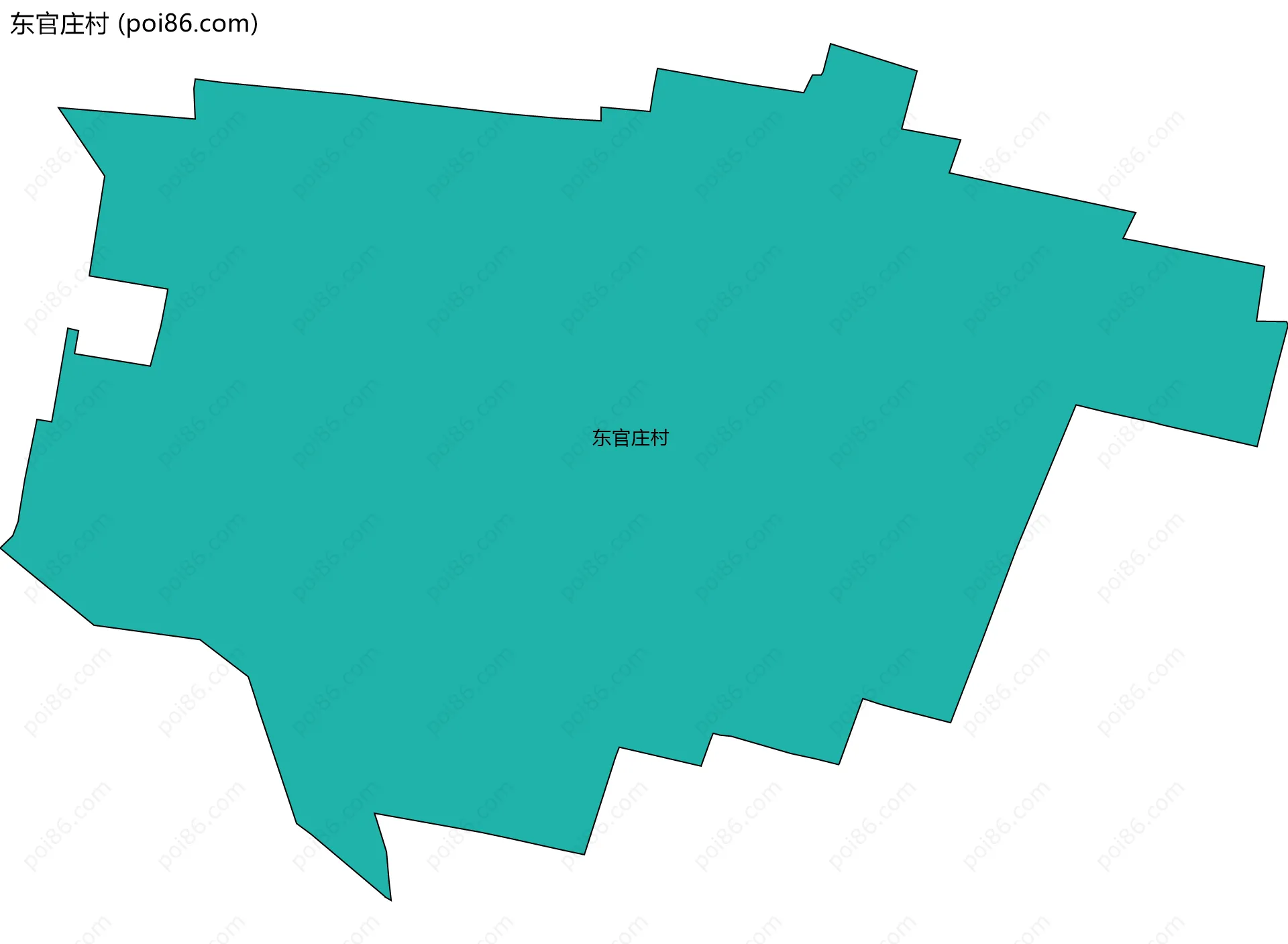 东官庄村边界地图