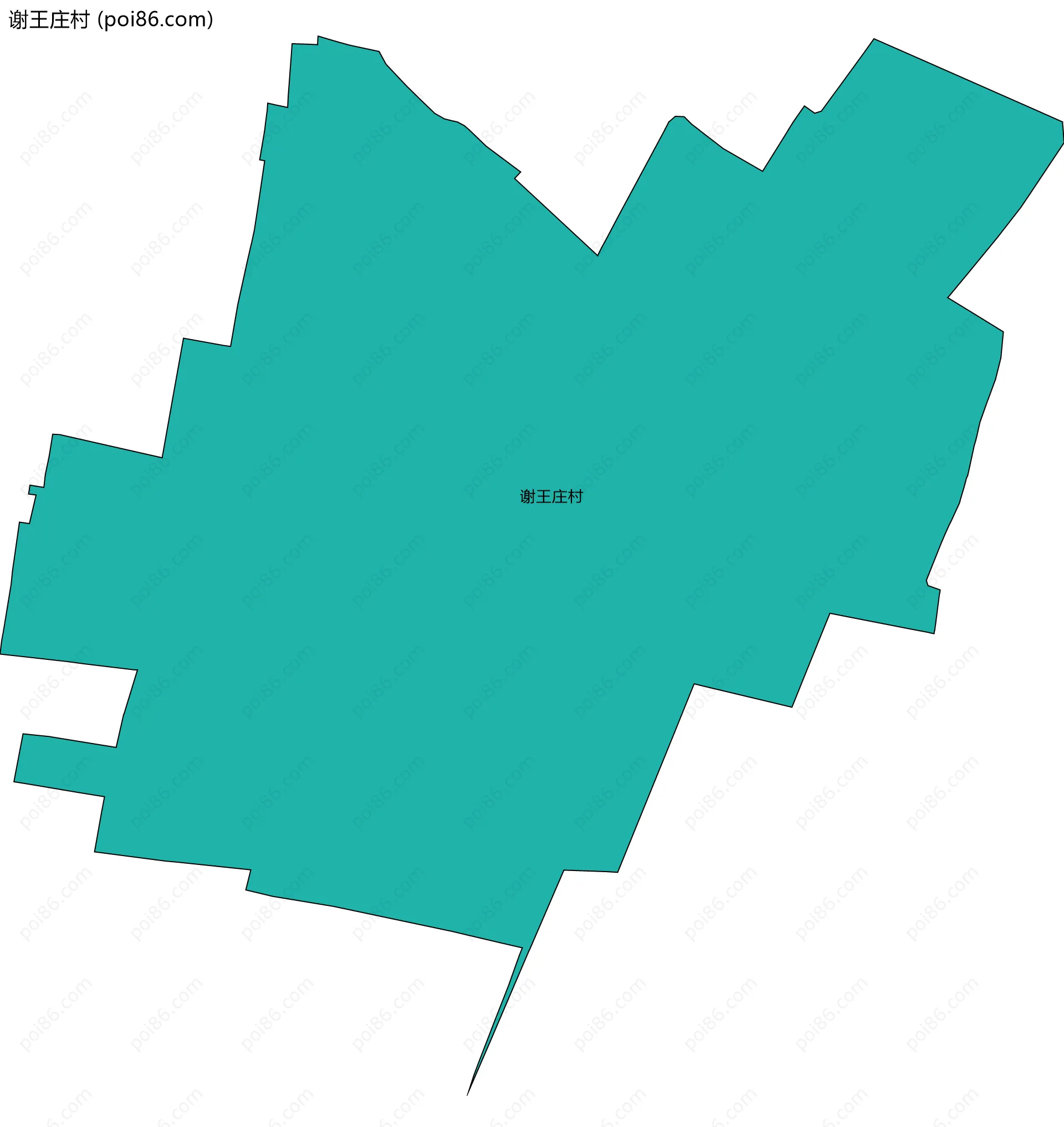 谢王庄村边界地图