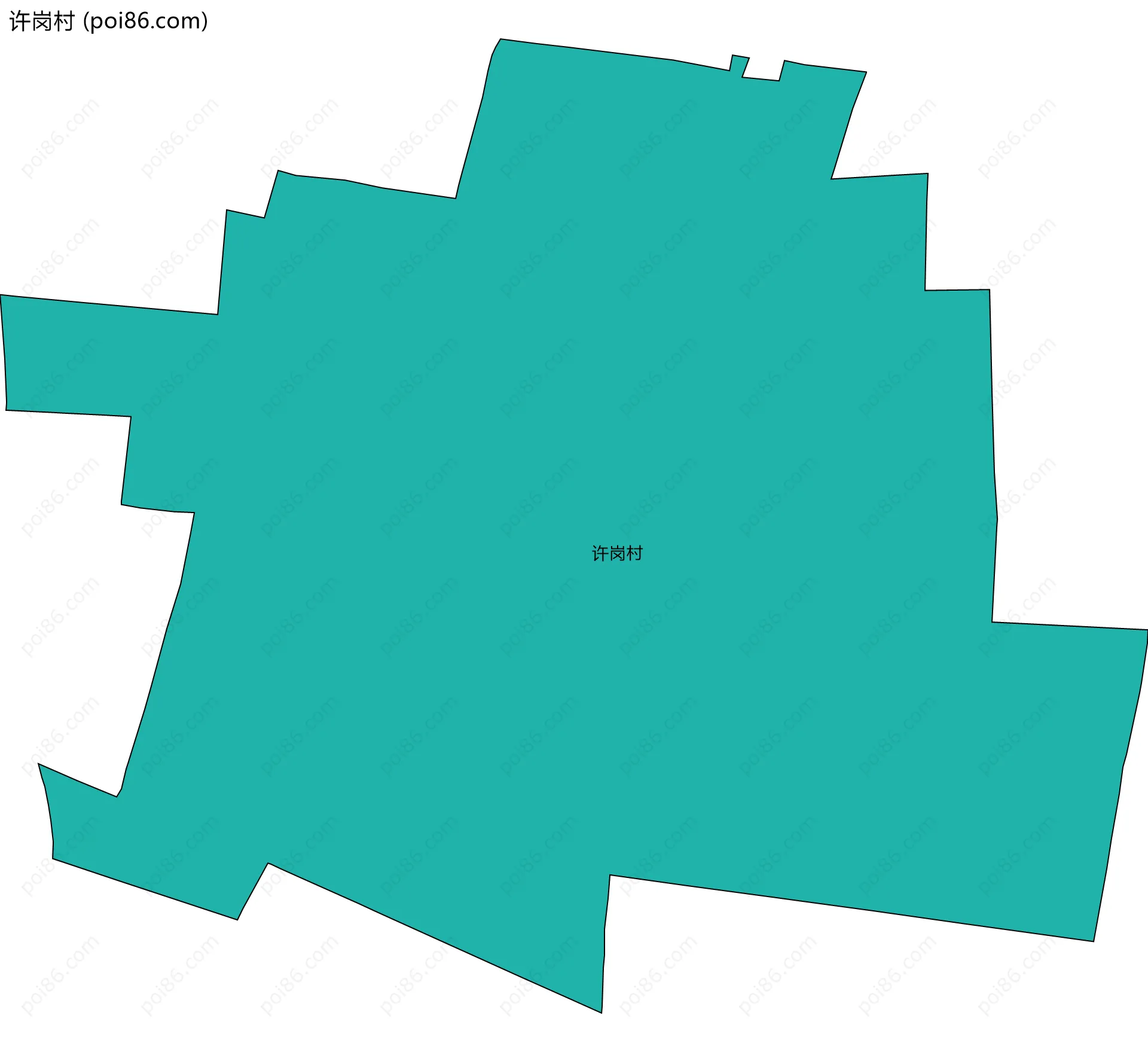 许岗村边界地图