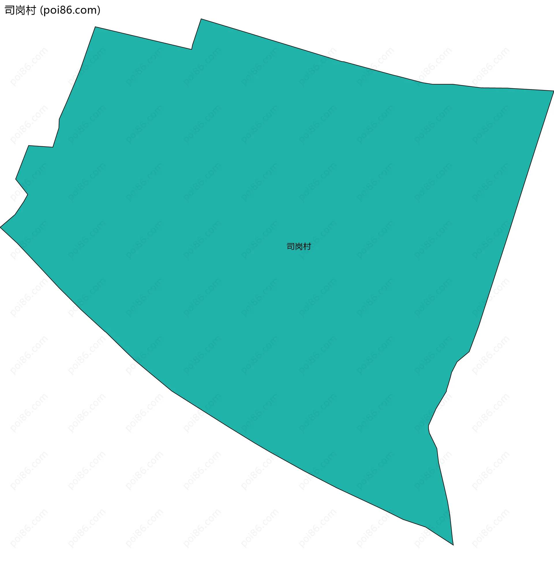 司岗村边界地图