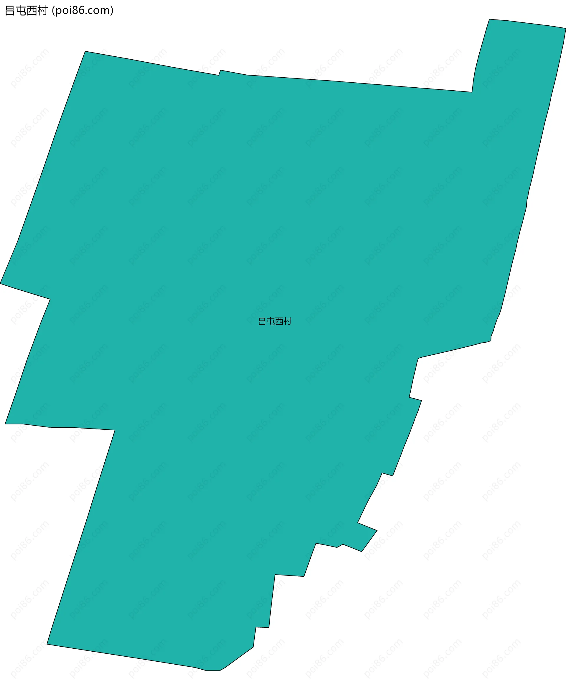 吕屯西村边界地图