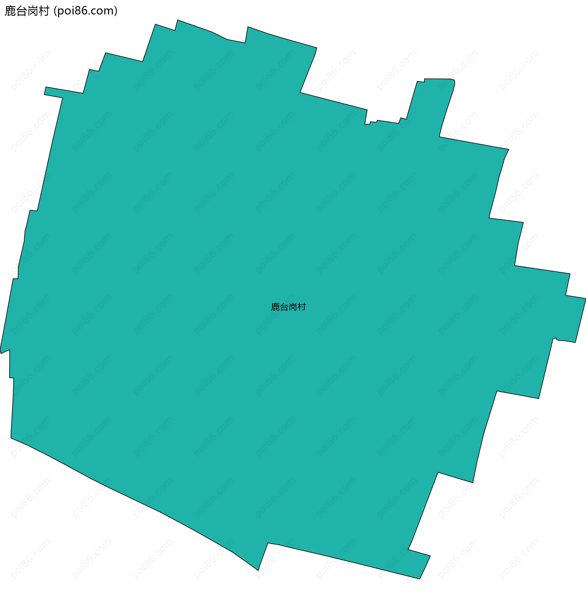鹿台岗村边界地图