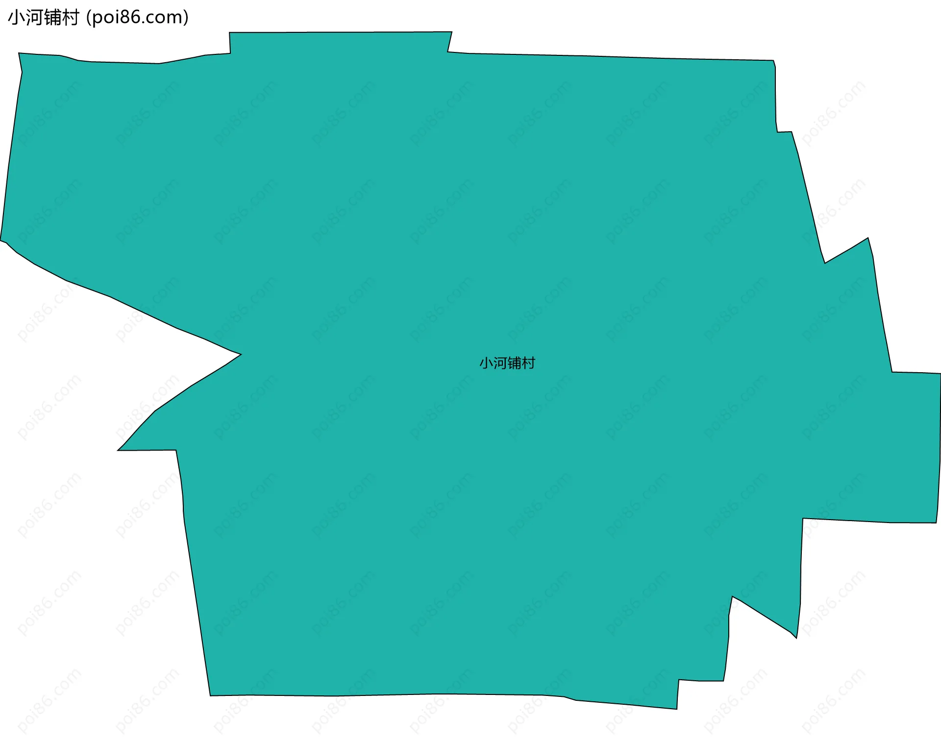 小河铺村边界地图