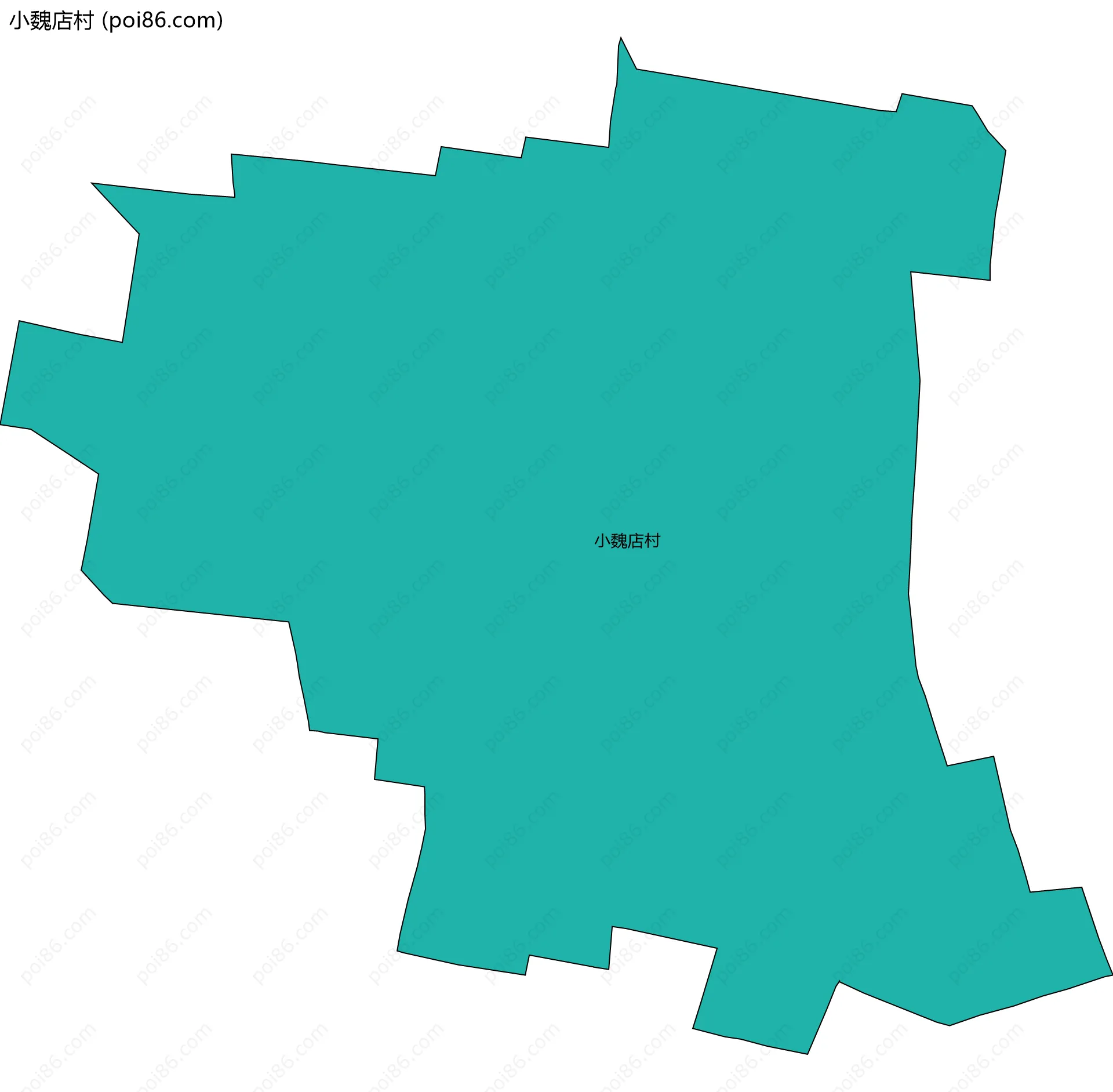 小魏店村边界地图