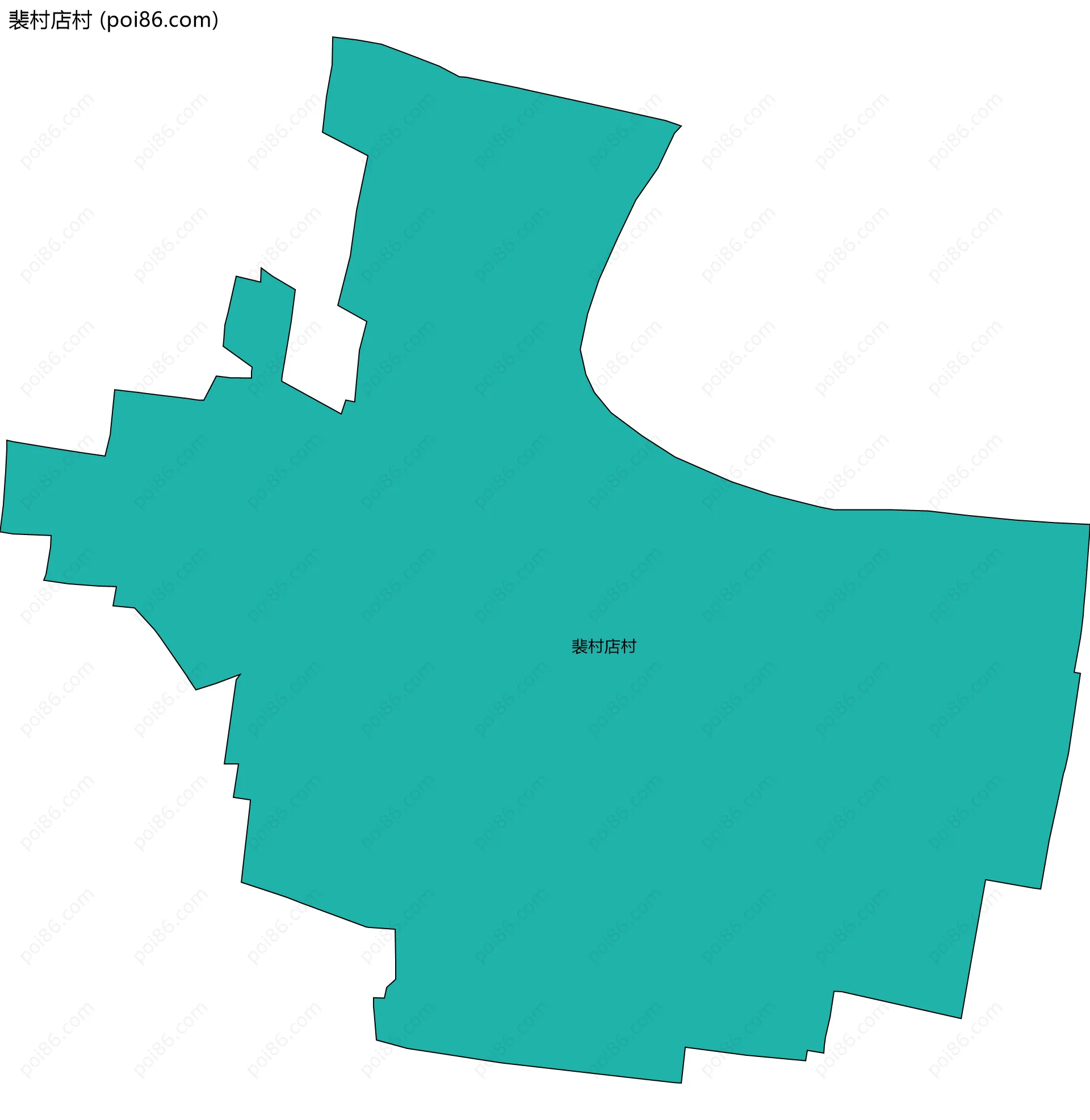 裴村店村边界地图