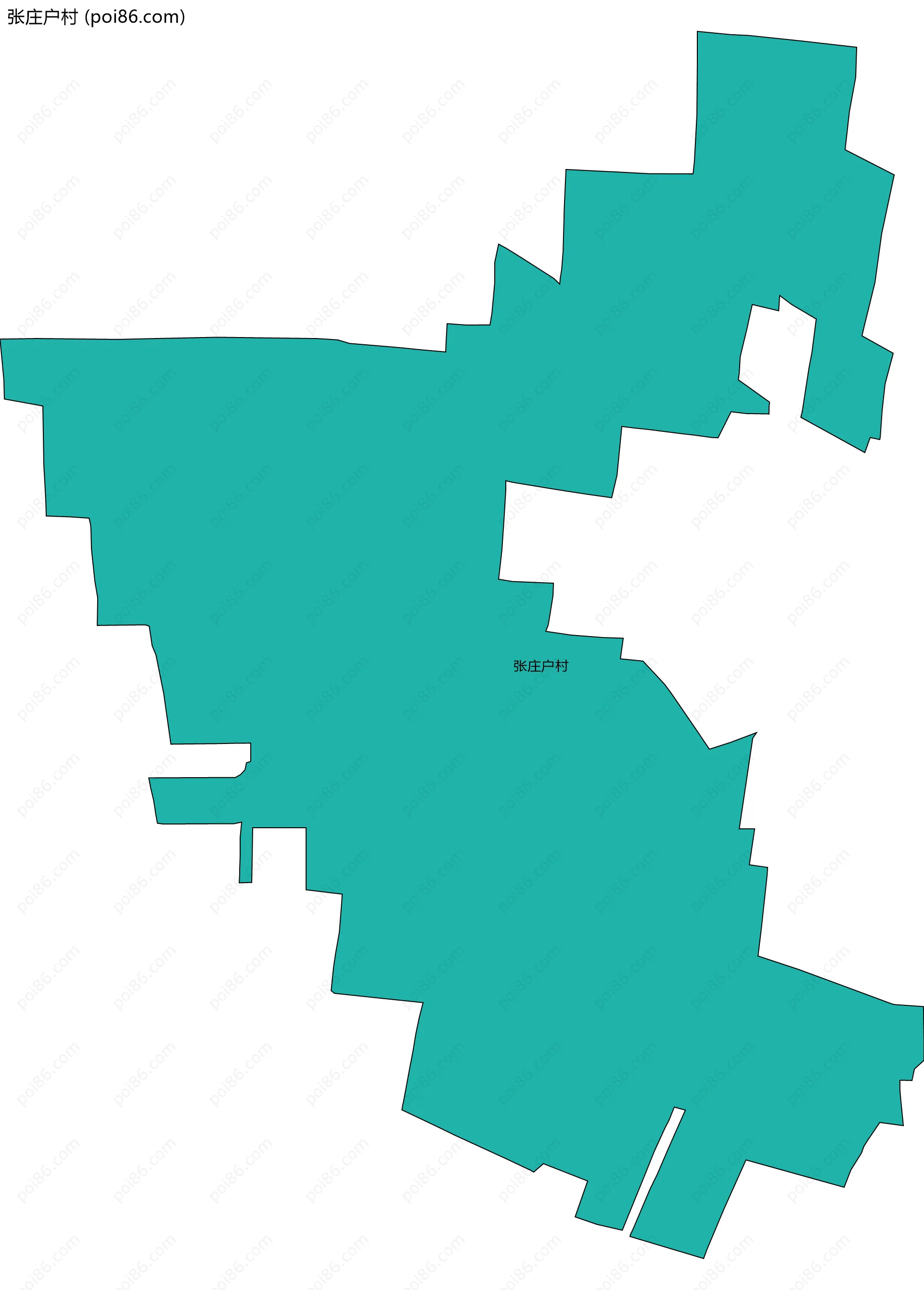 张庄户村边界地图