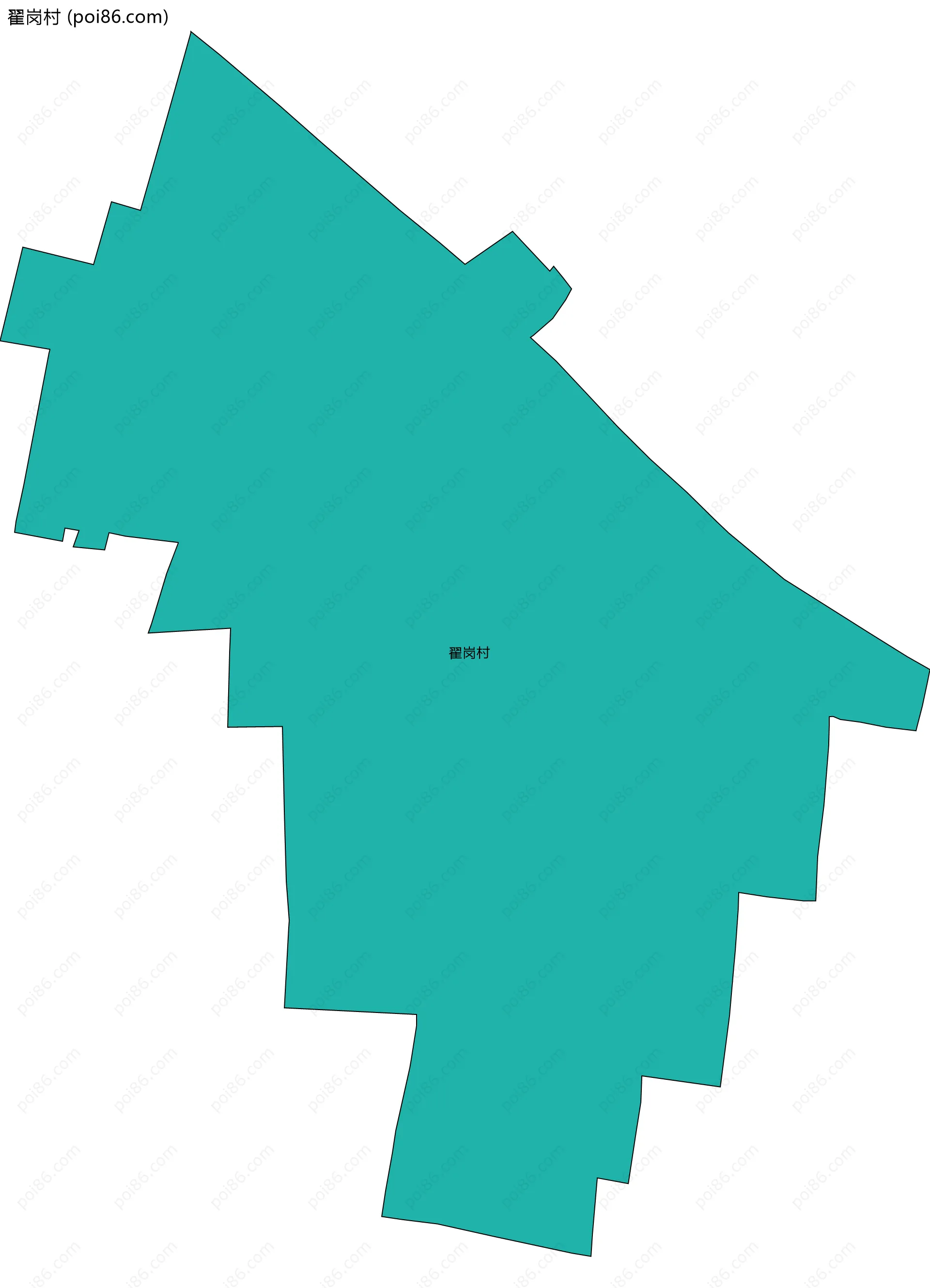 翟岗村边界地图