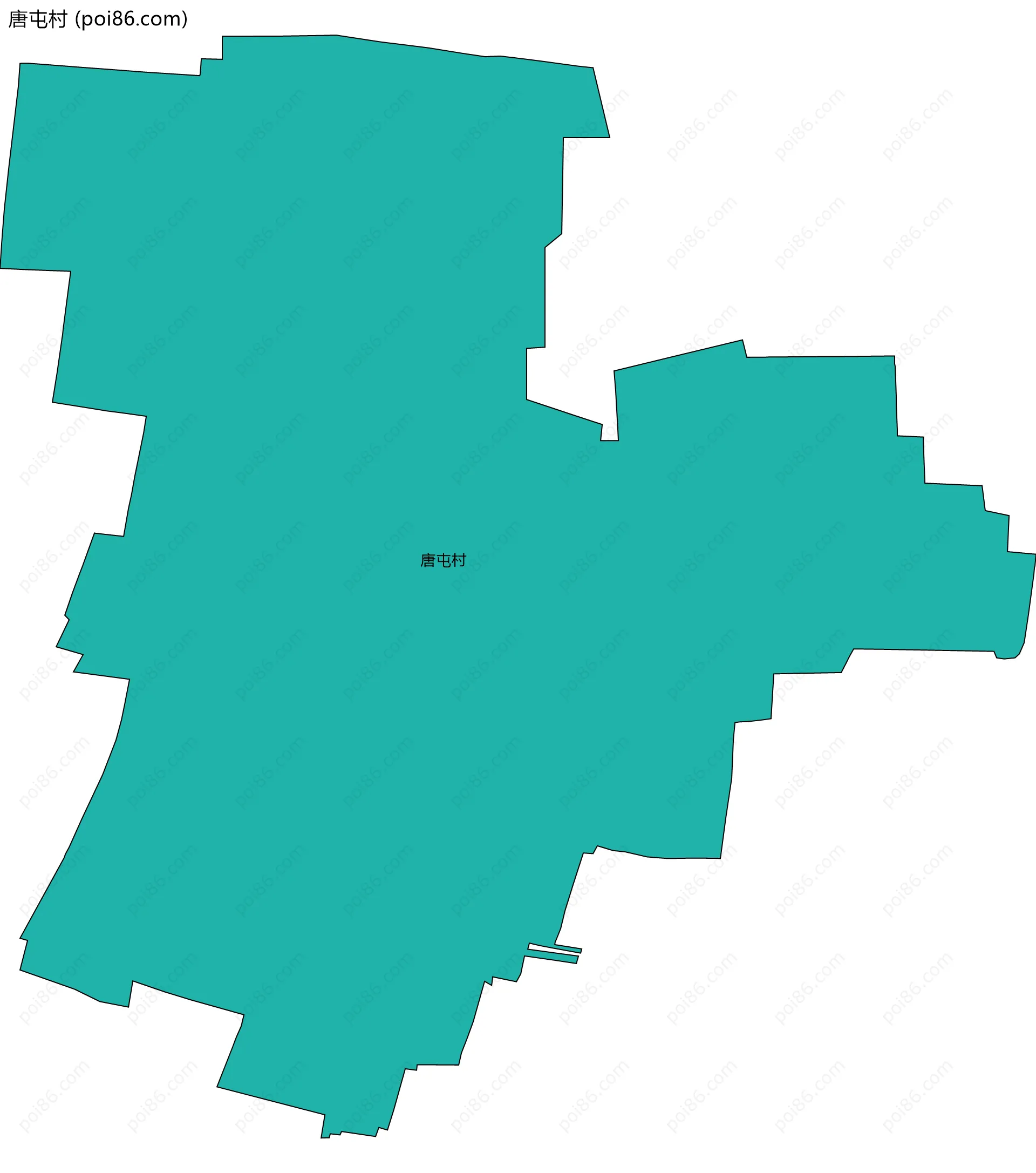 唐屯村边界地图