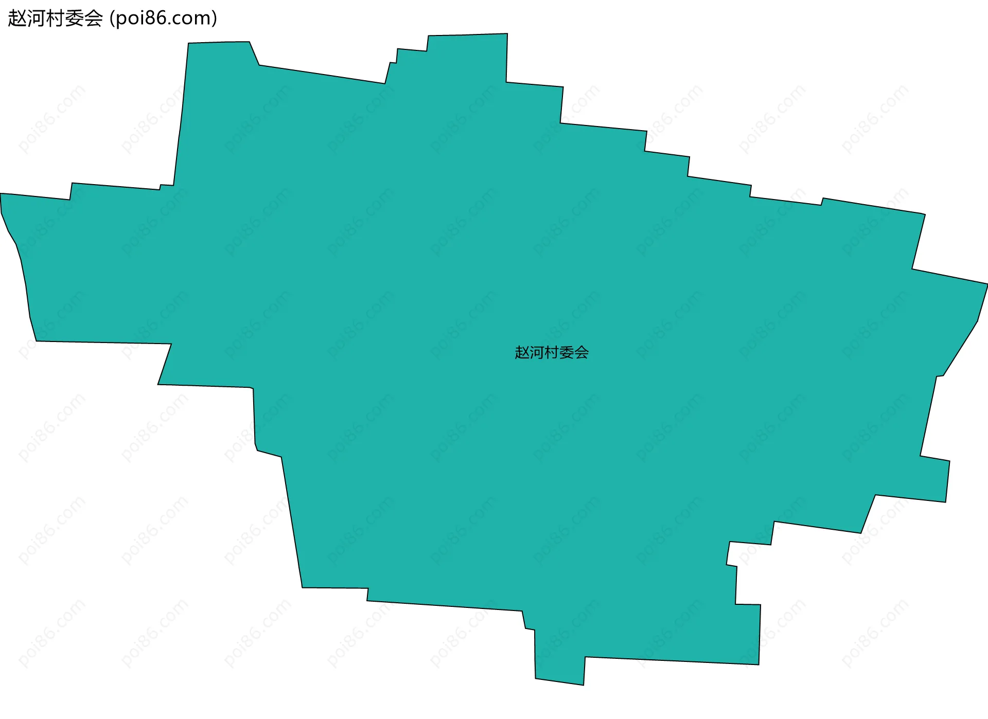 赵河村委会边界地图