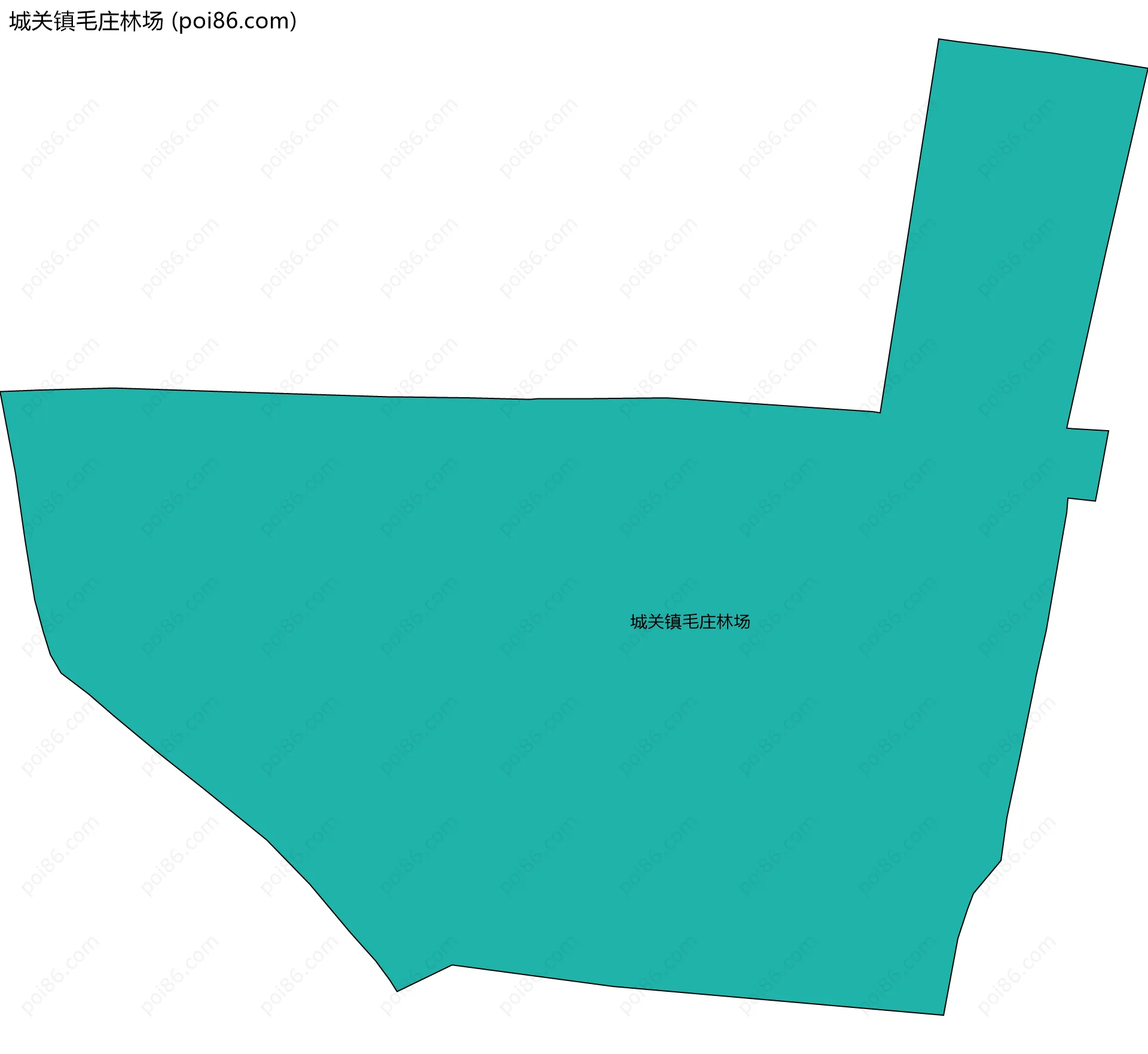 城关镇毛庄林场边界地图
