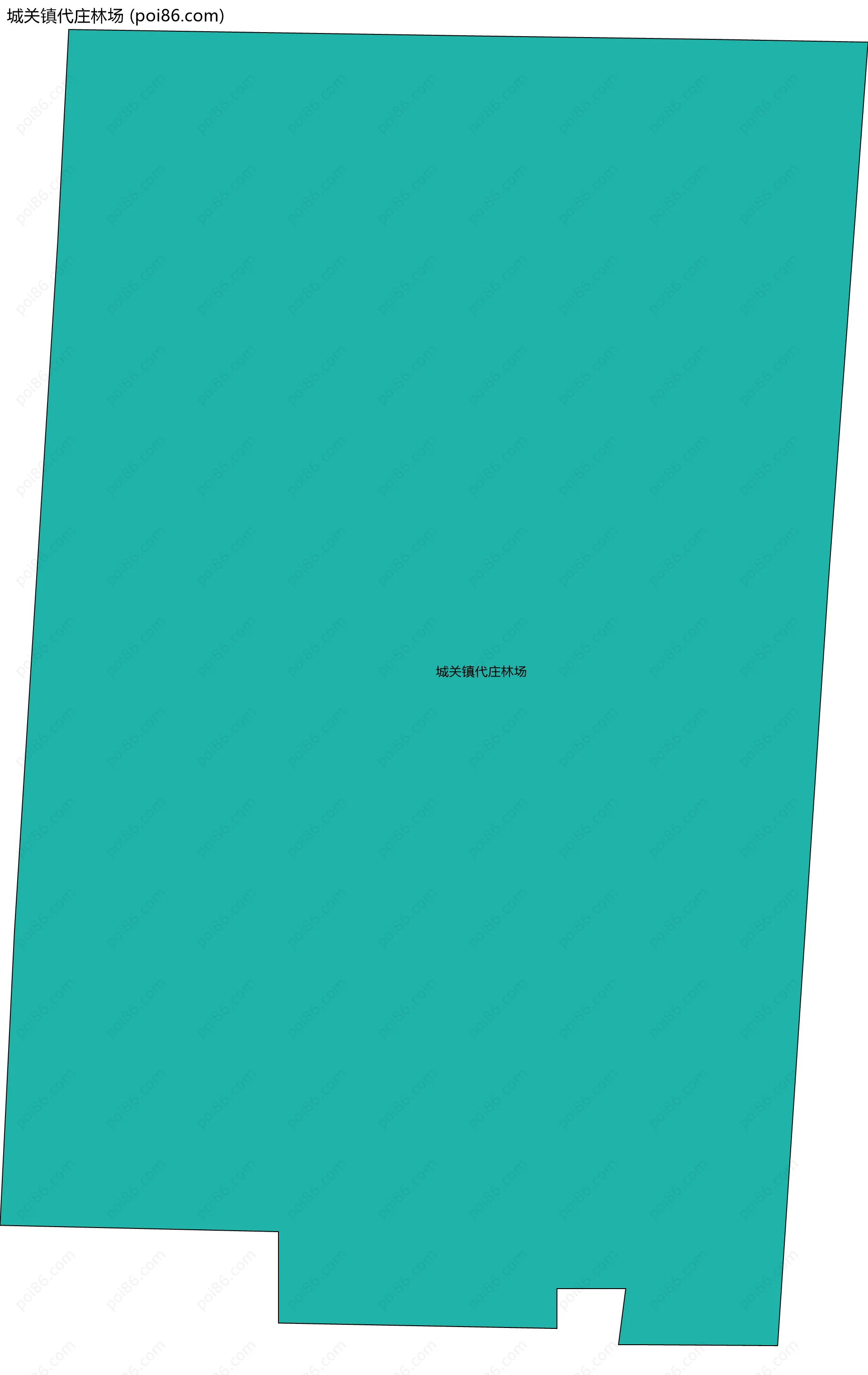城关镇代庄林场边界地图