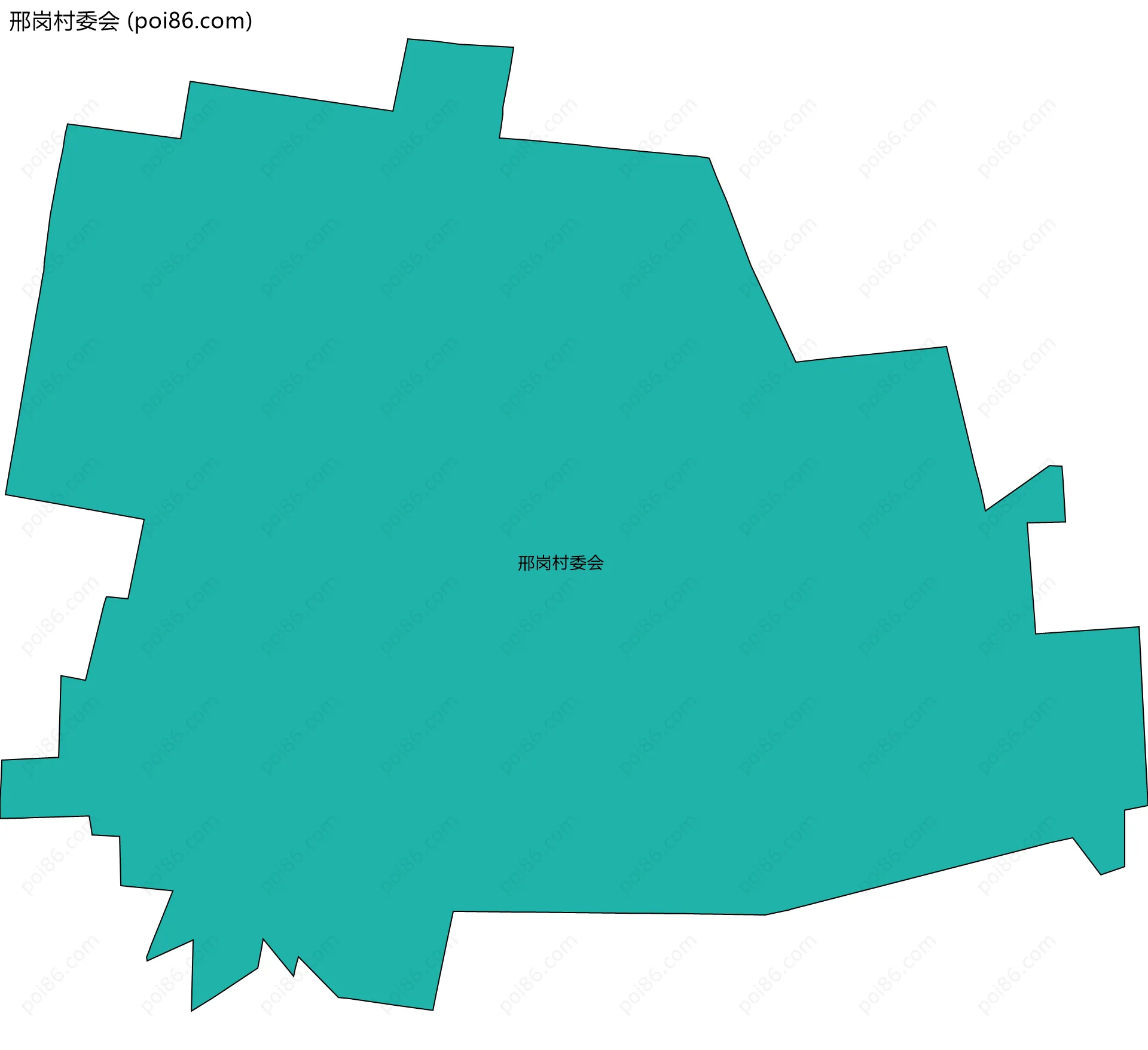 邢岗村委会边界地图