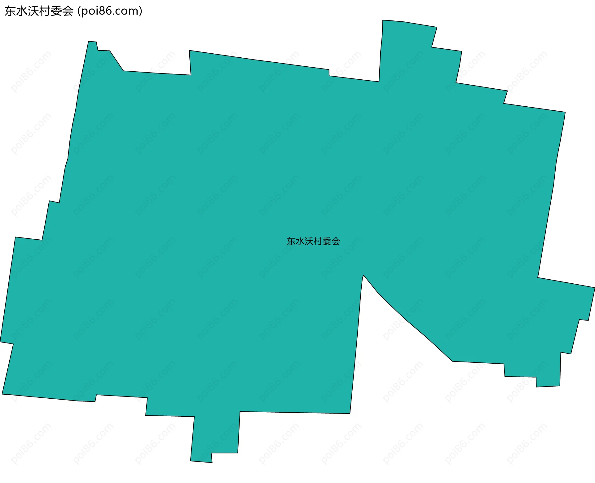 东水沃村委会边界地图