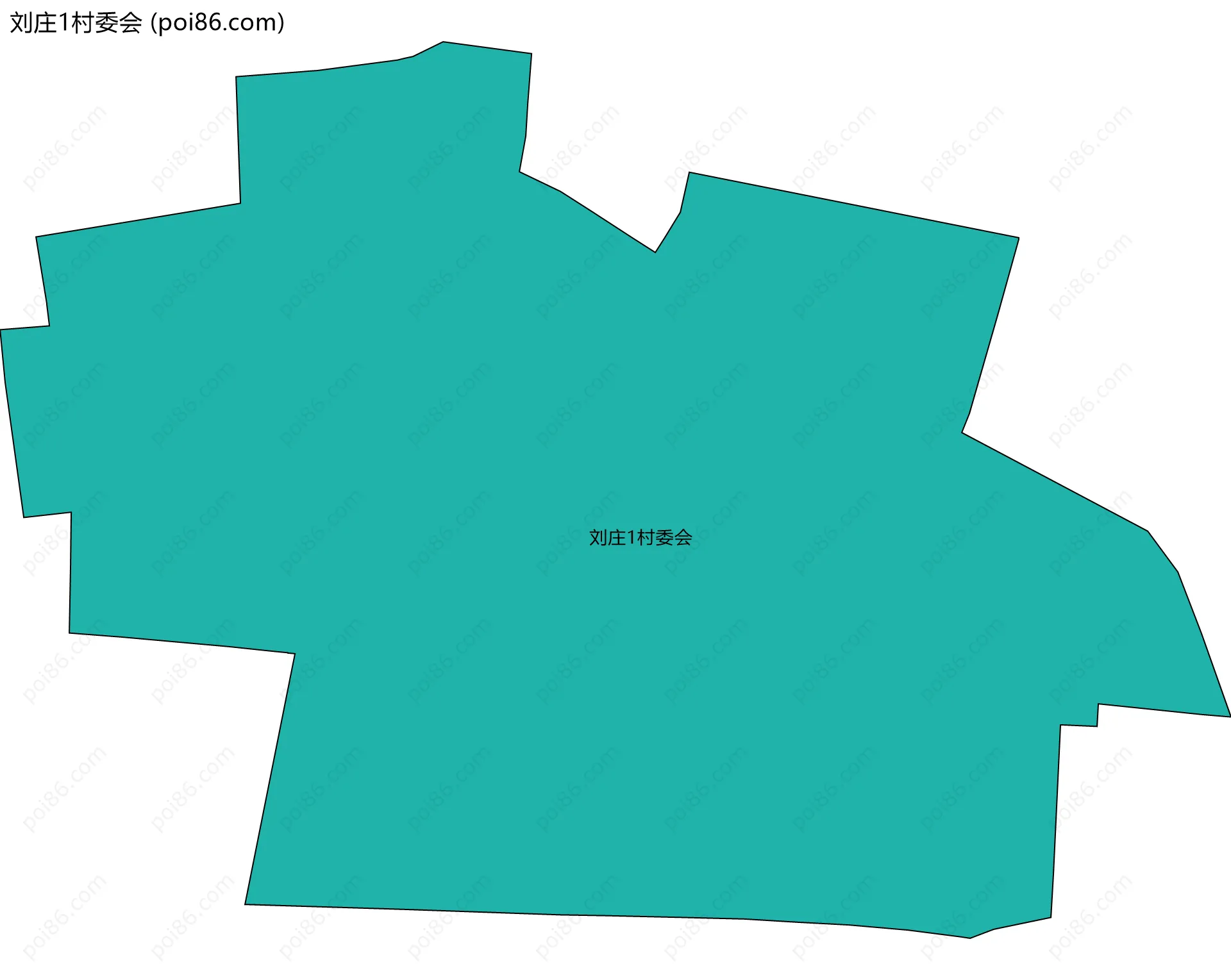 刘庄1村委会边界地图