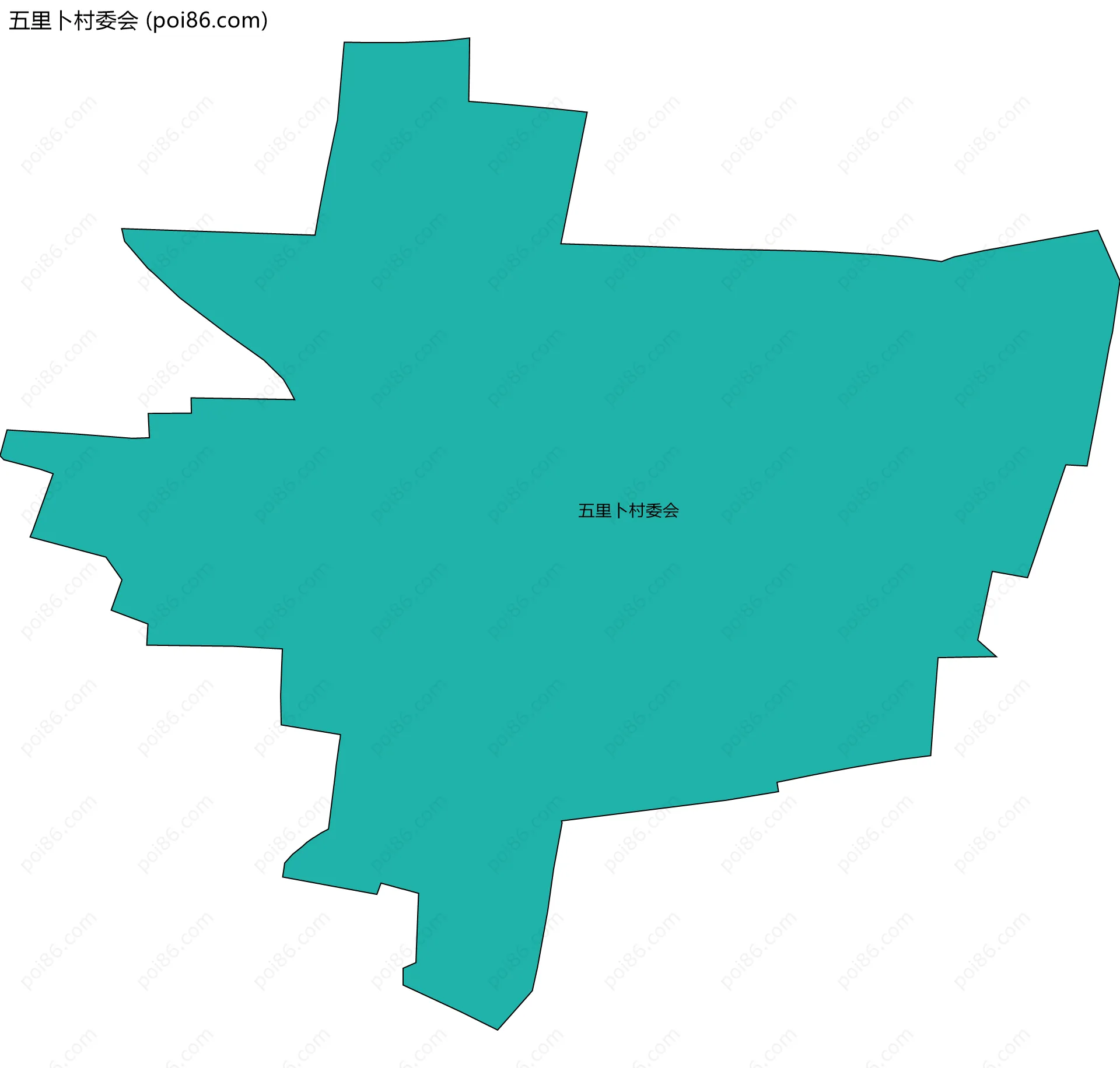 五里卜村委会边界地图