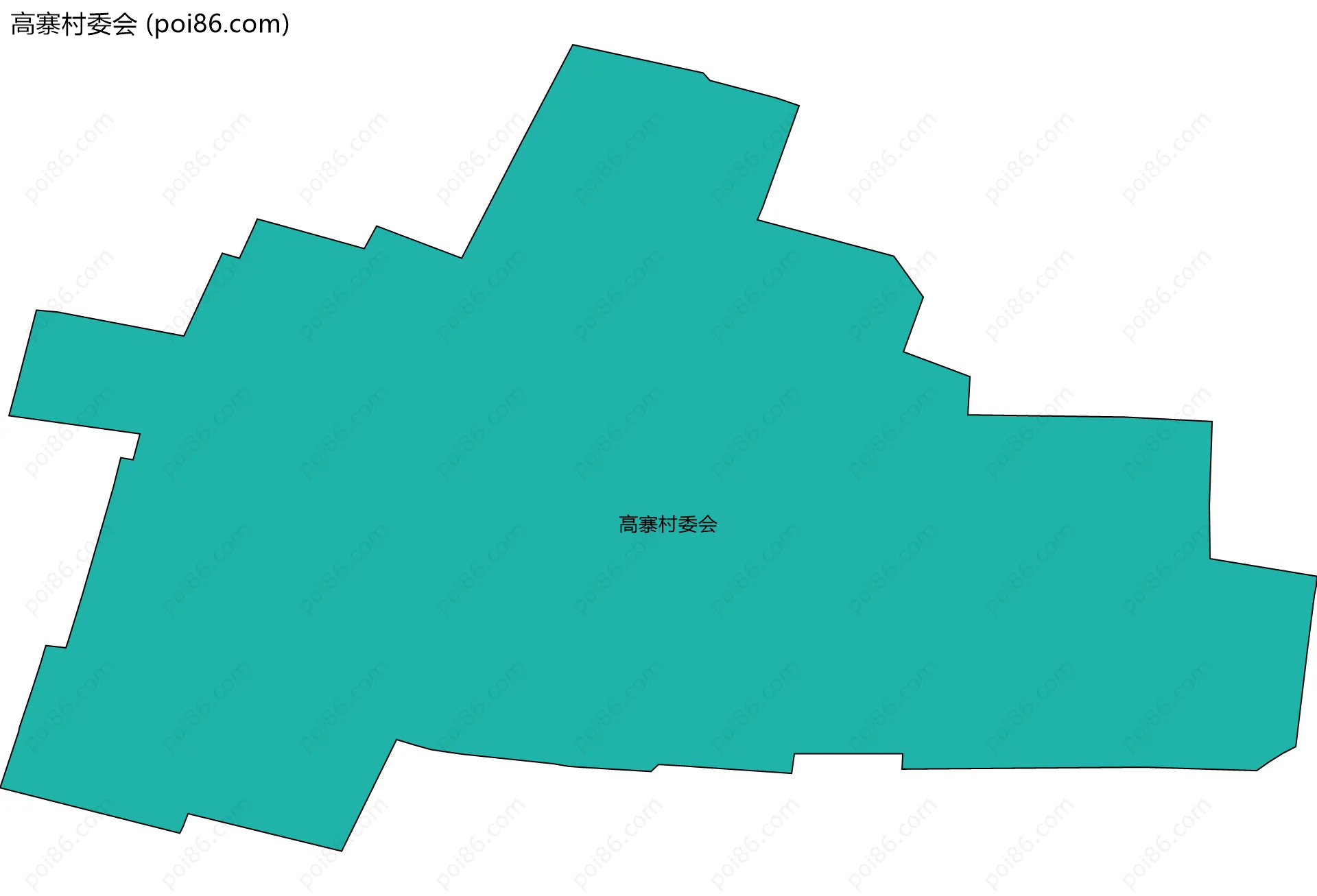 高寨村委会边界地图