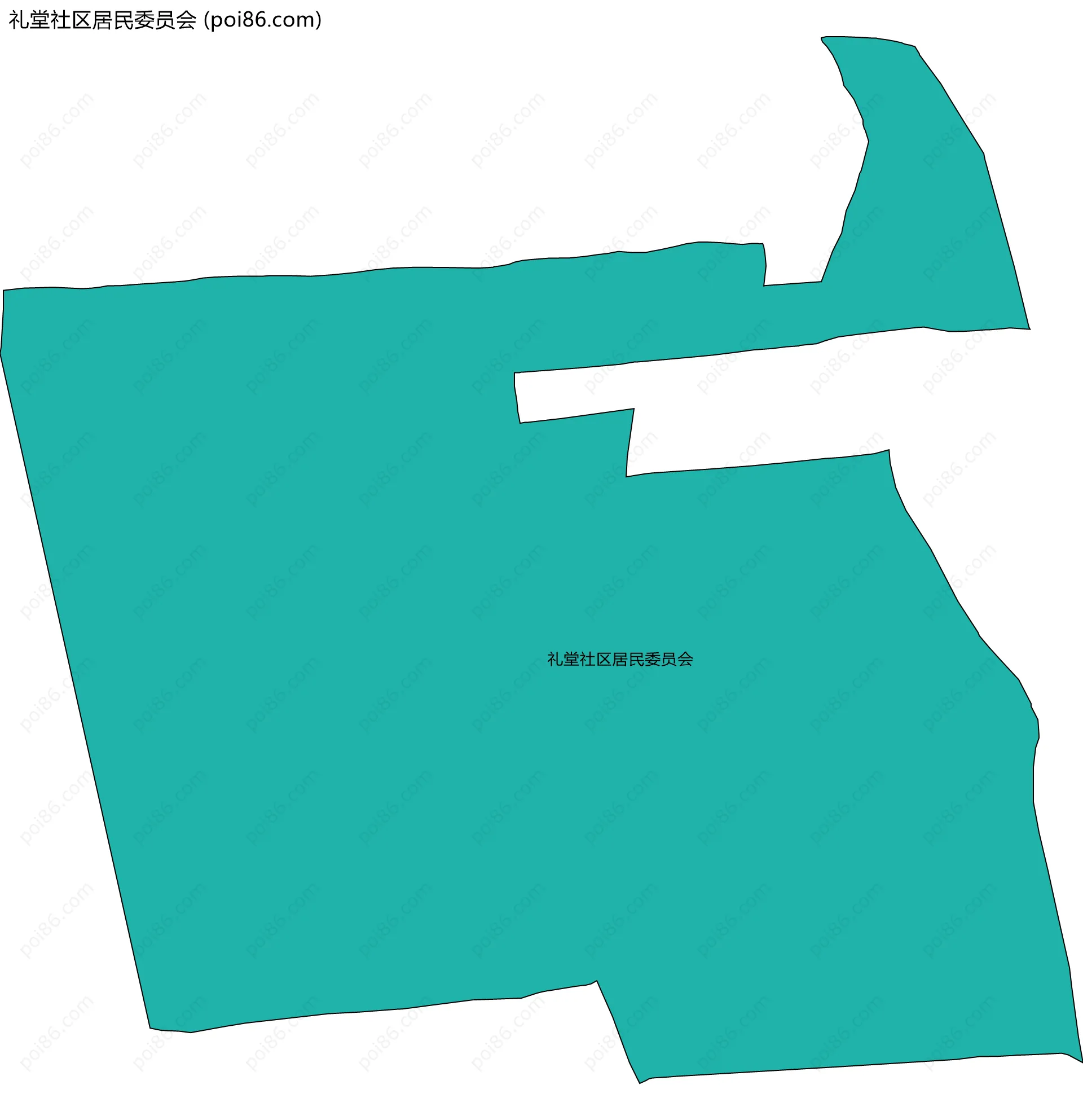 礼堂社区居民委员会边界地图
