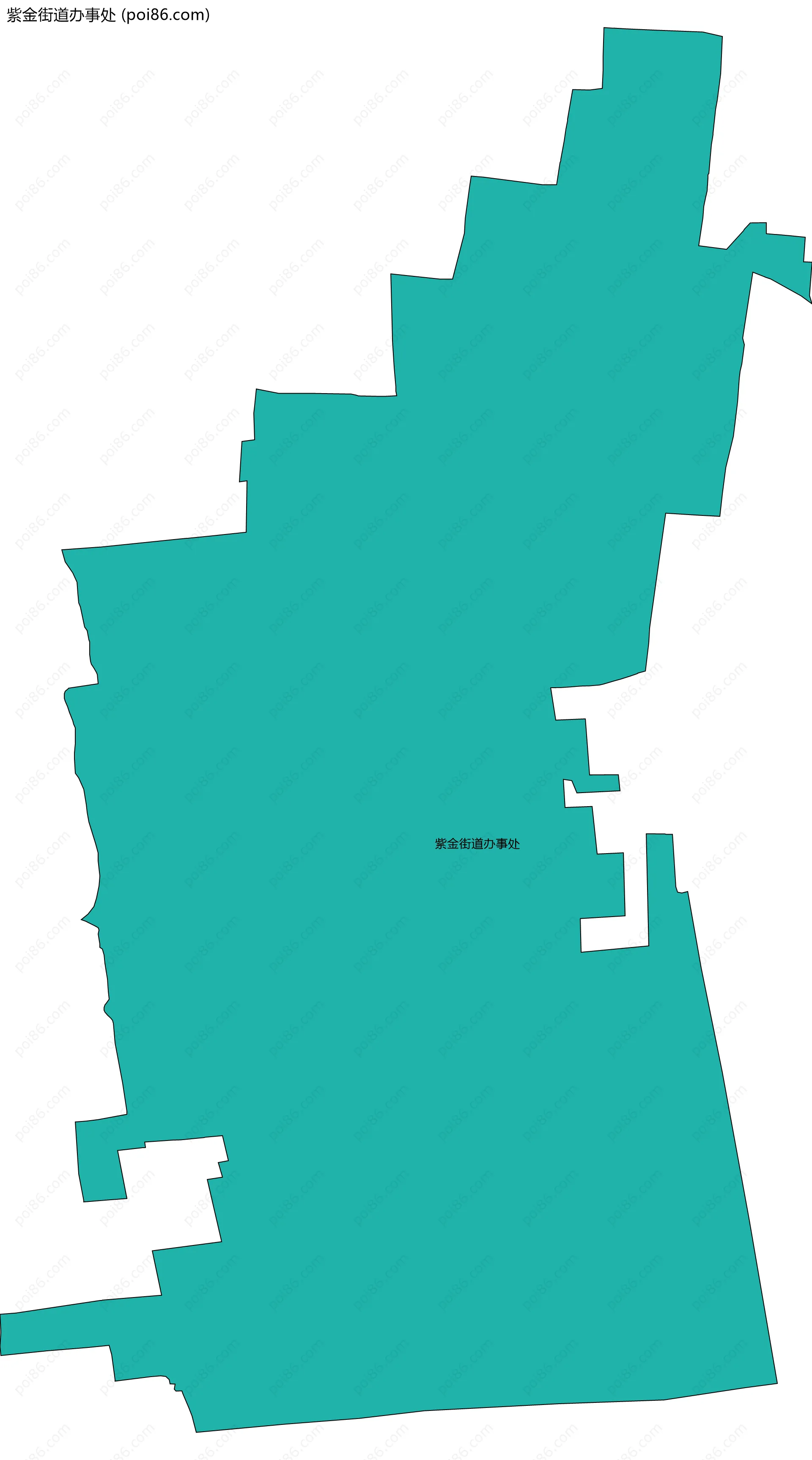 紫金街道办事处边界地图