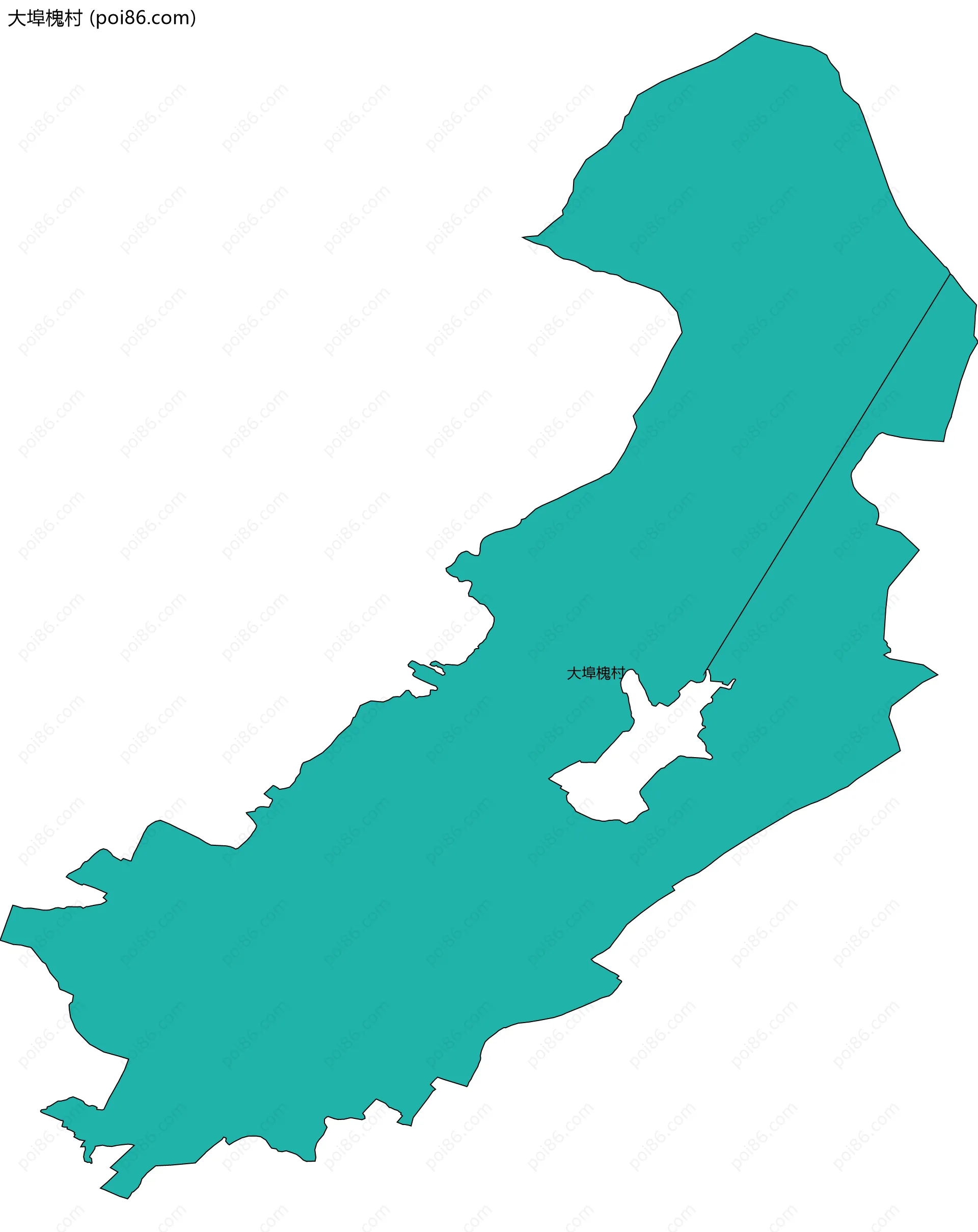大埠槐村边界地图