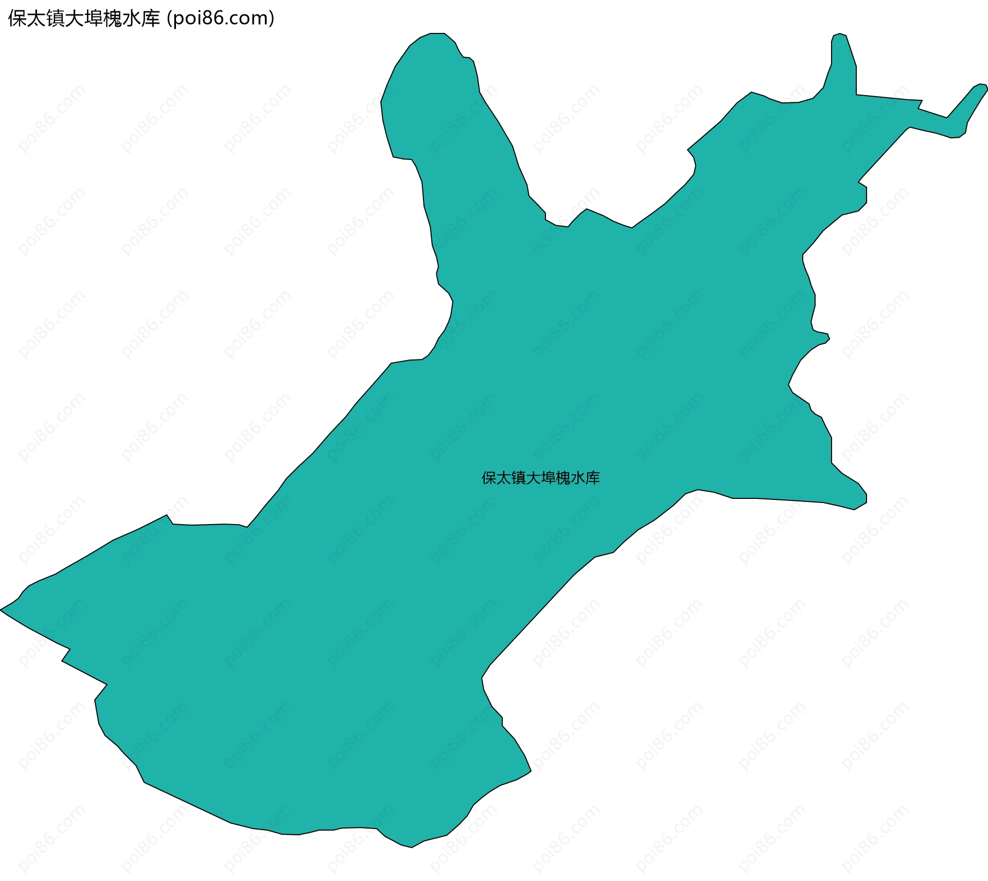 保太镇大埠槐水库边界地图