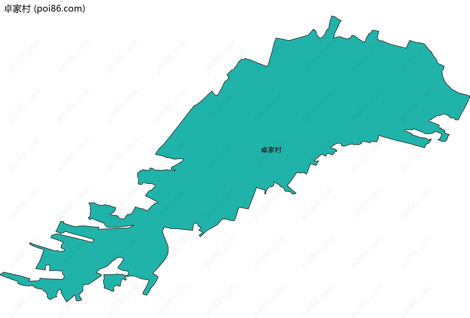 卓家村边界地图