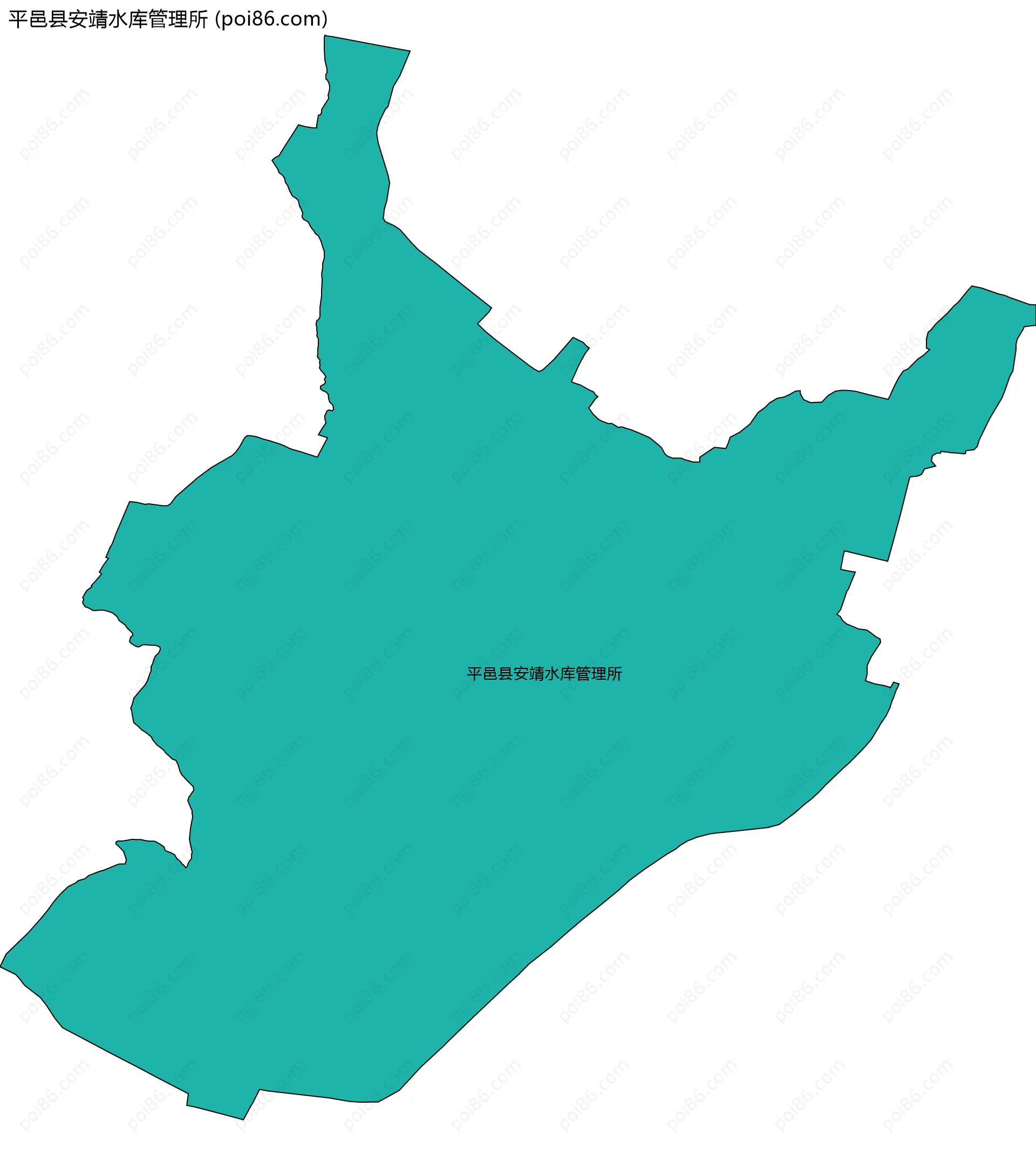 平邑县安靖水库管理所边界地图