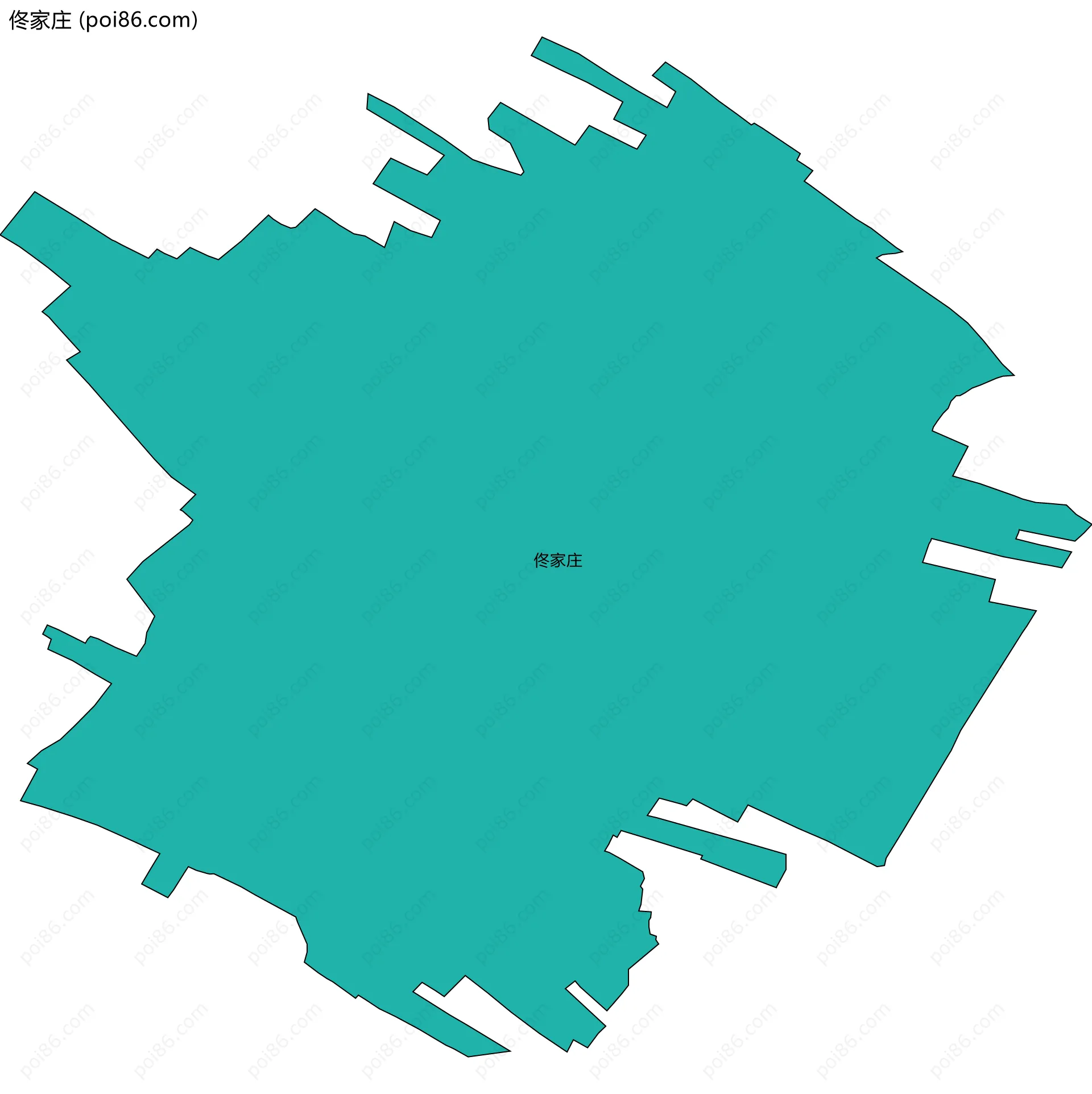 佟家庄边界地图