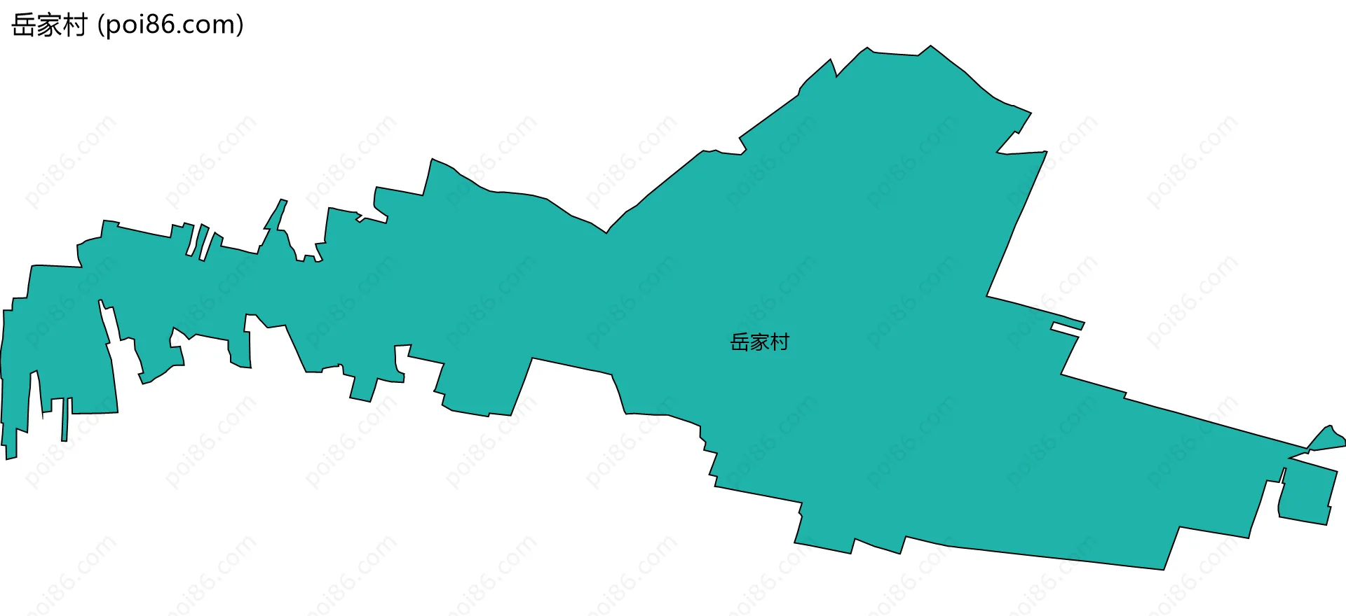 岳家村边界地图