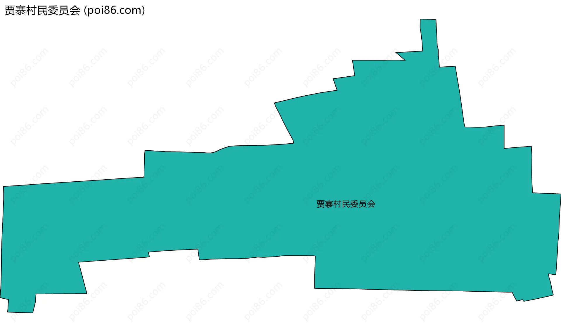 贾寨村民委员会边界地图