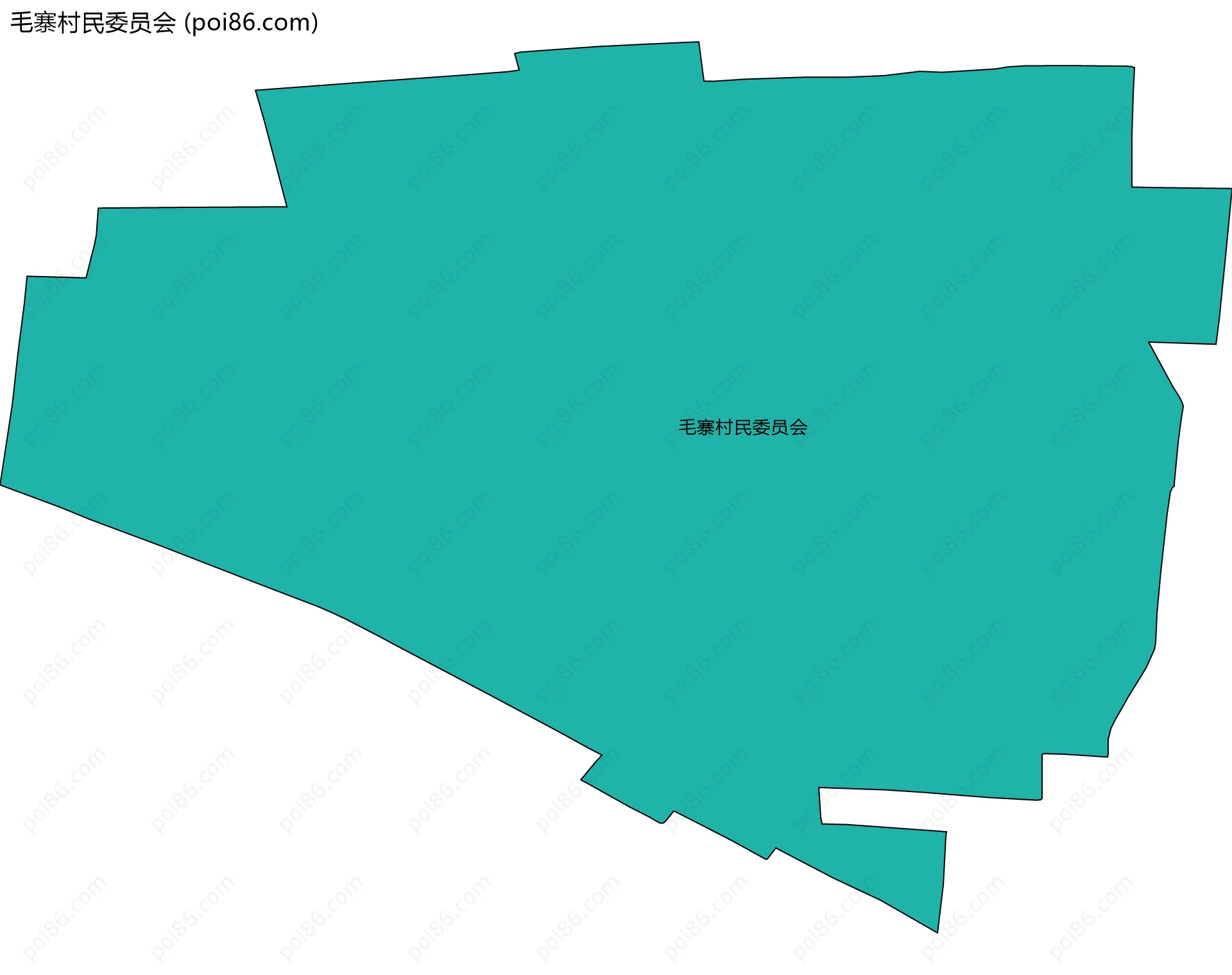 毛寨村民委员会边界地图