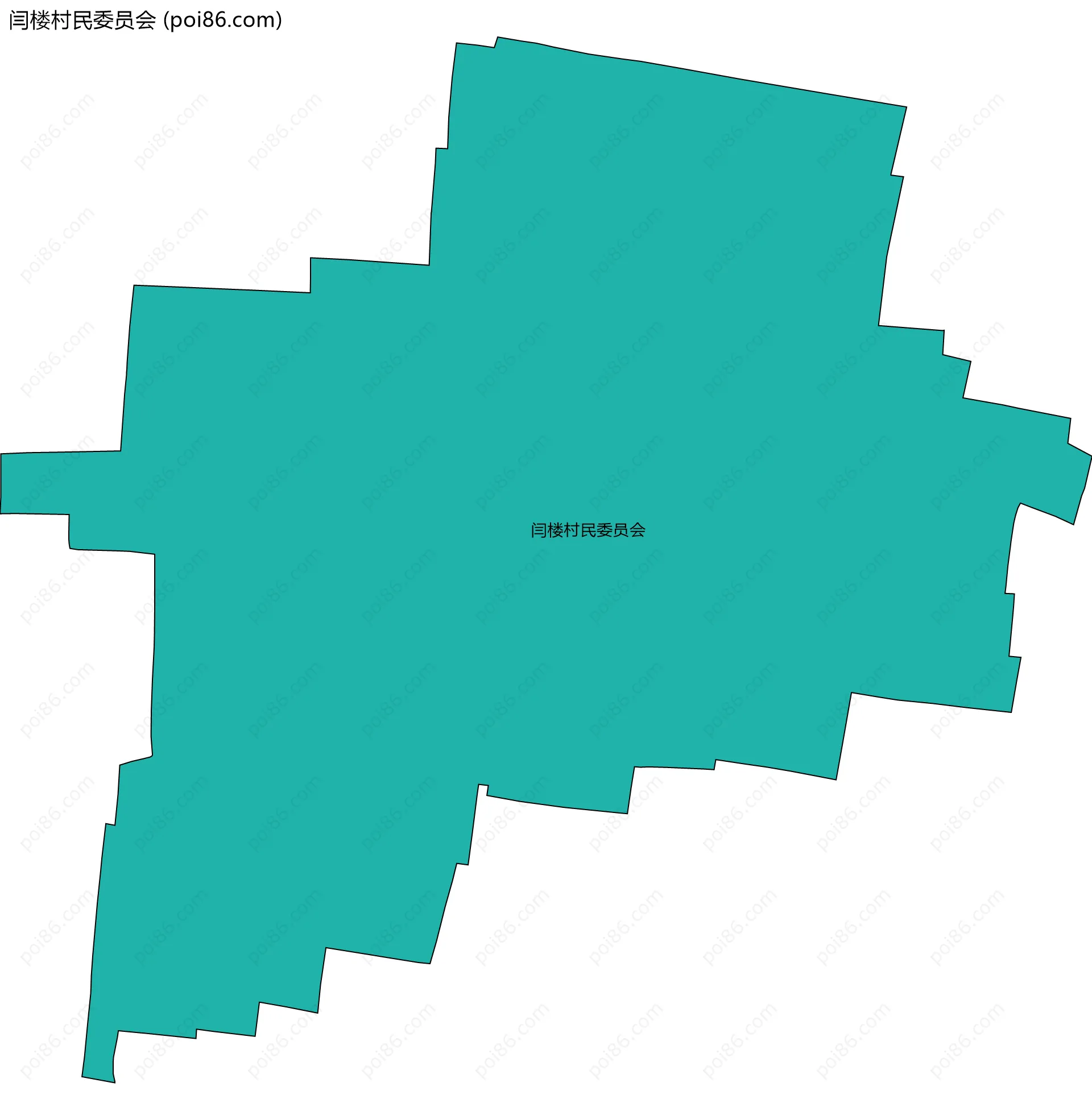 闫楼村民委员会边界地图