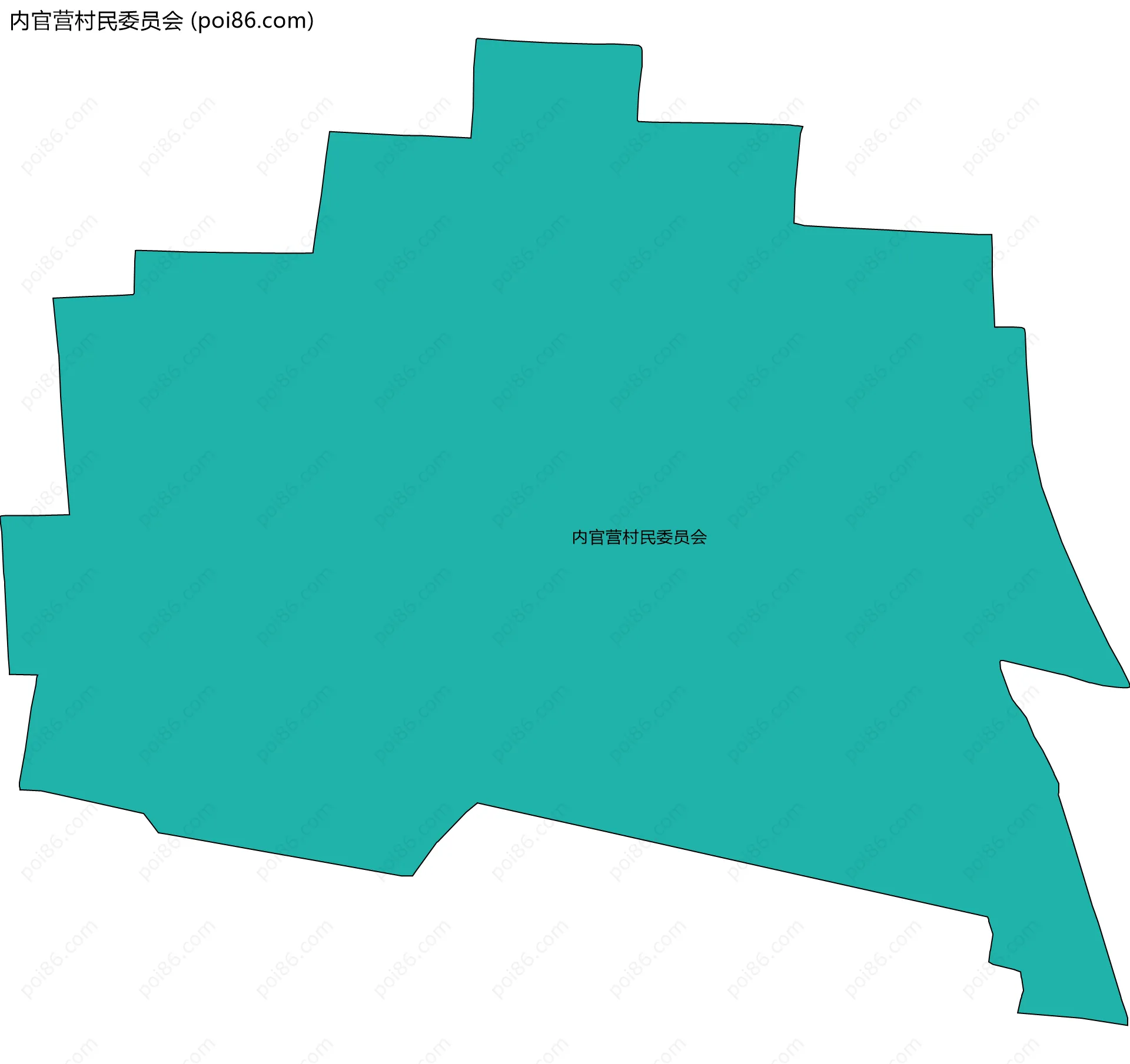 内官营村民委员会边界地图
