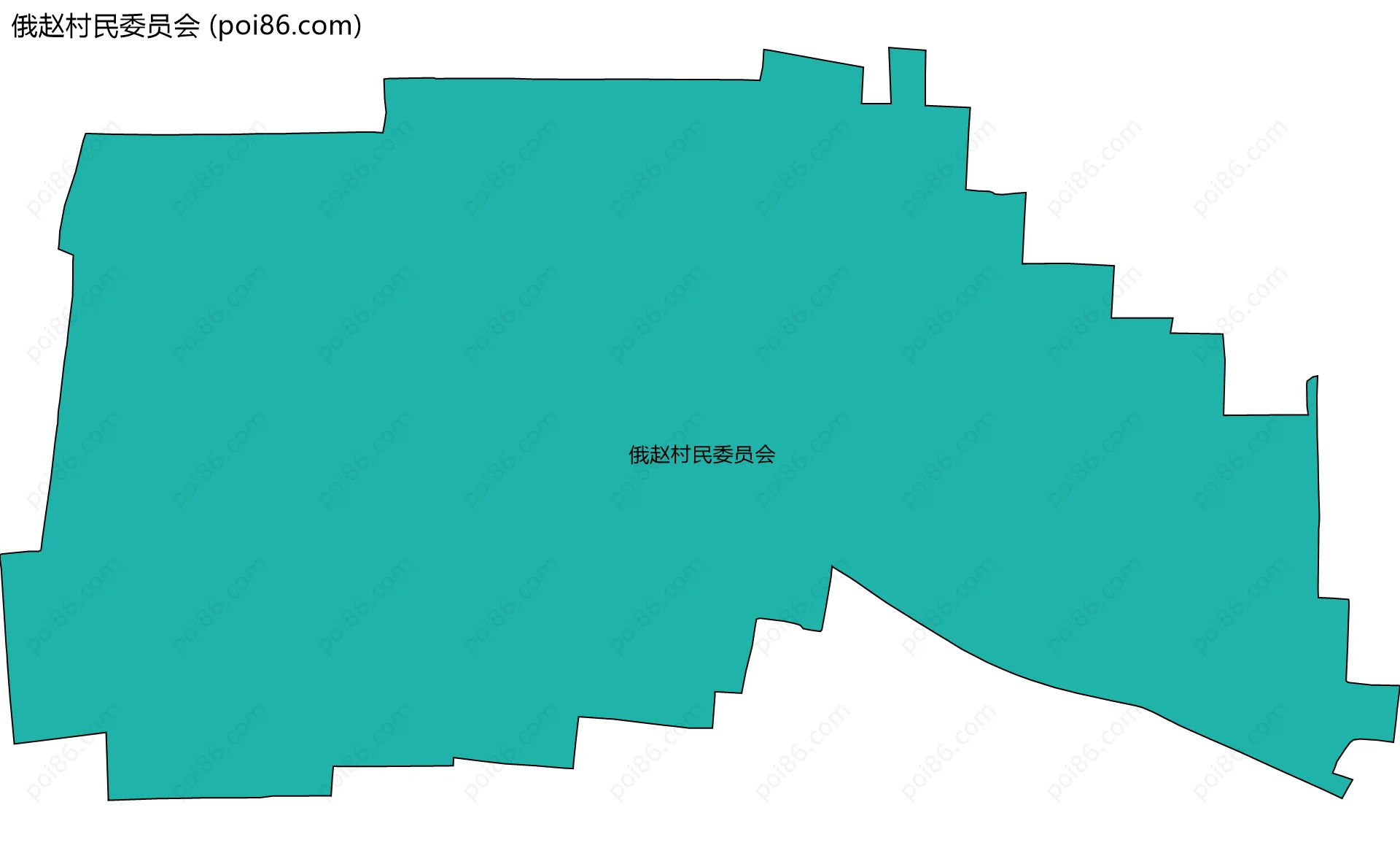 俄赵村民委员会边界地图