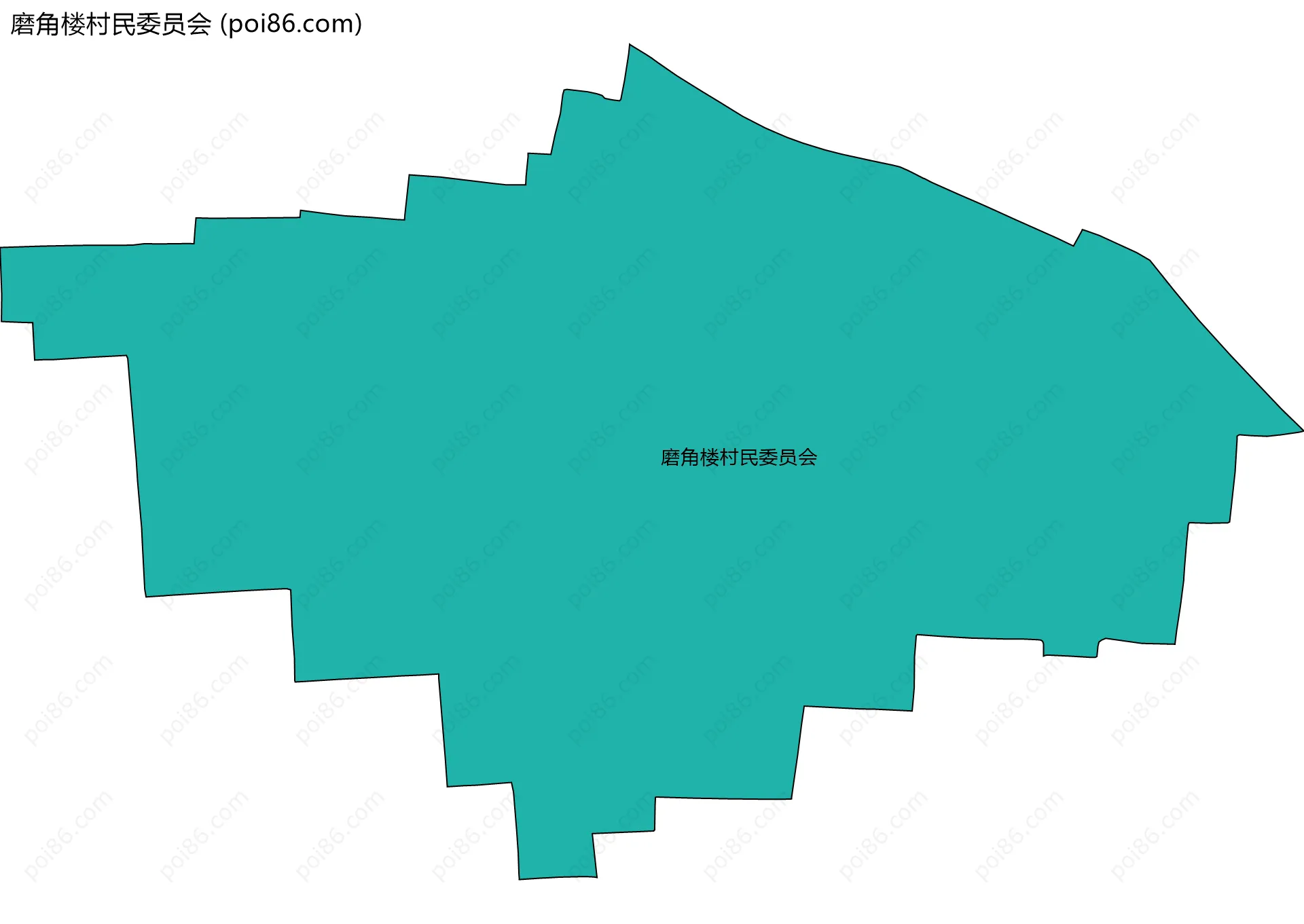 磨角楼村民委员会边界地图