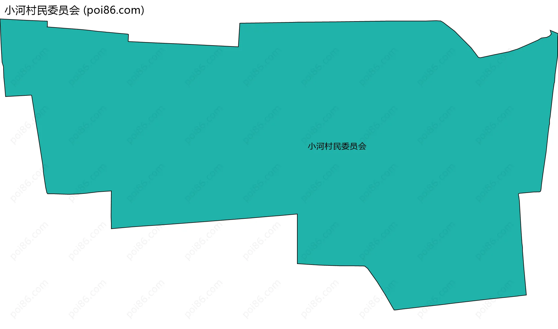 小河村民委员会边界地图