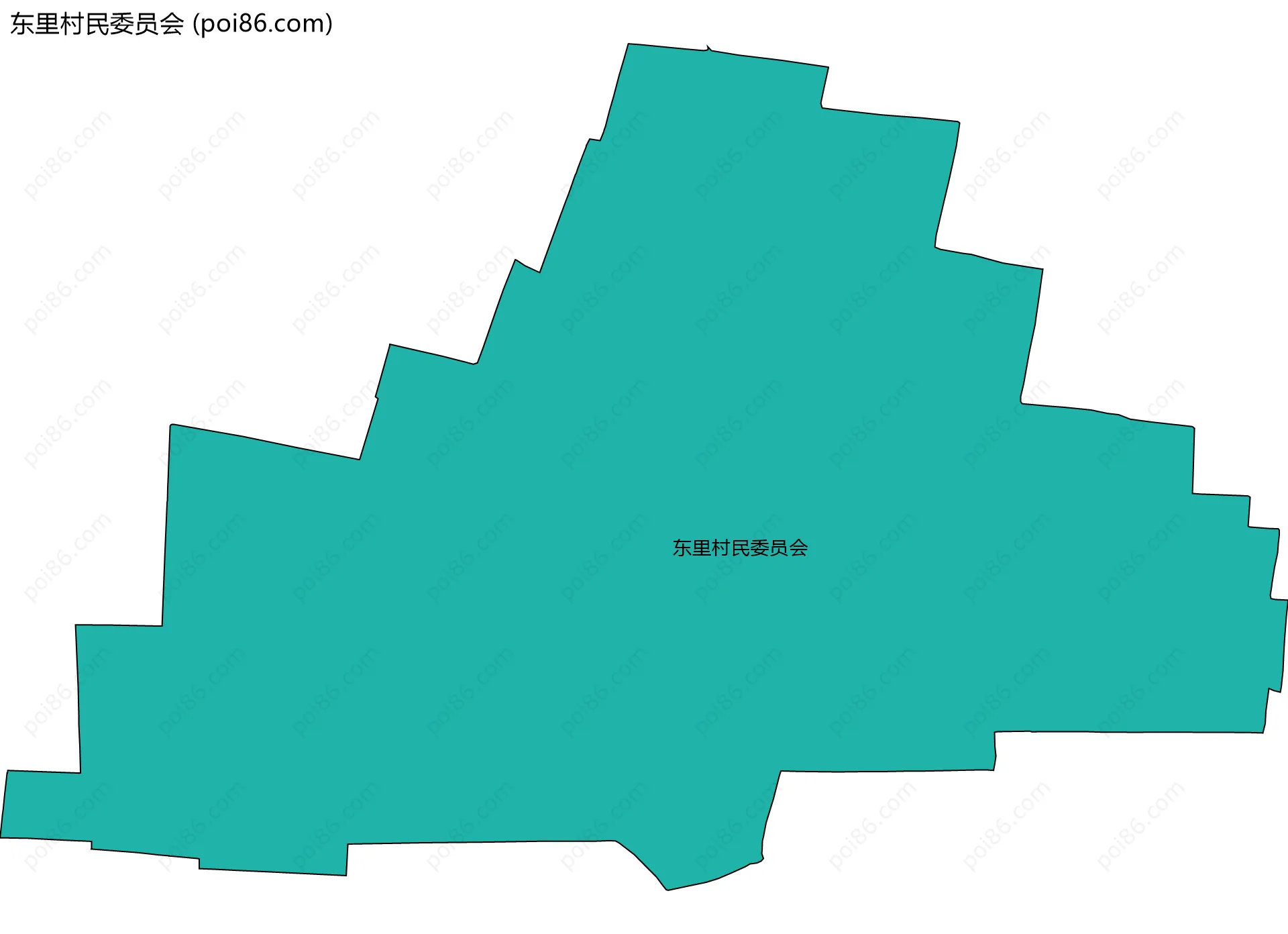 东里村民委员会边界地图