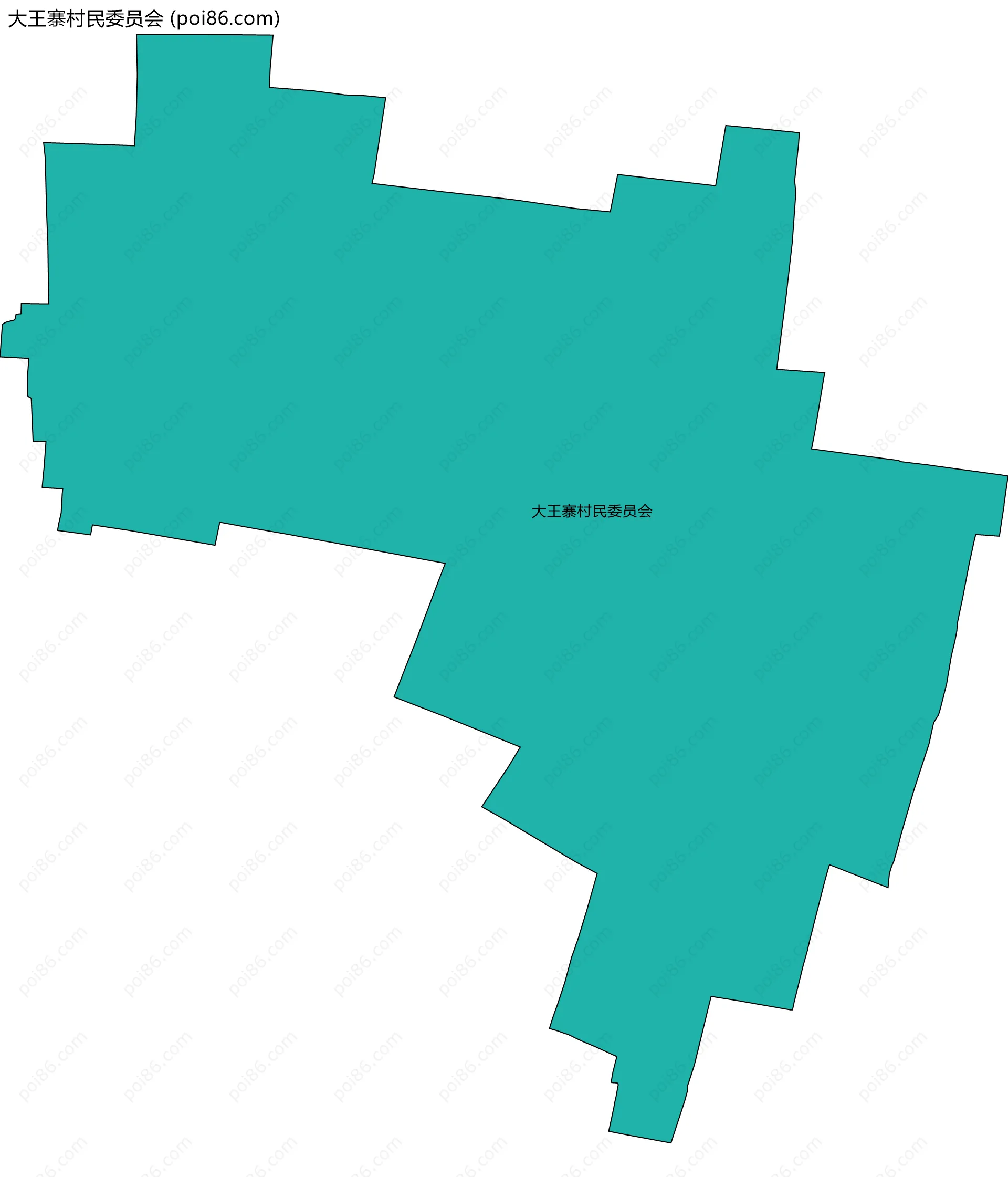 大王寨村民委员会边界地图