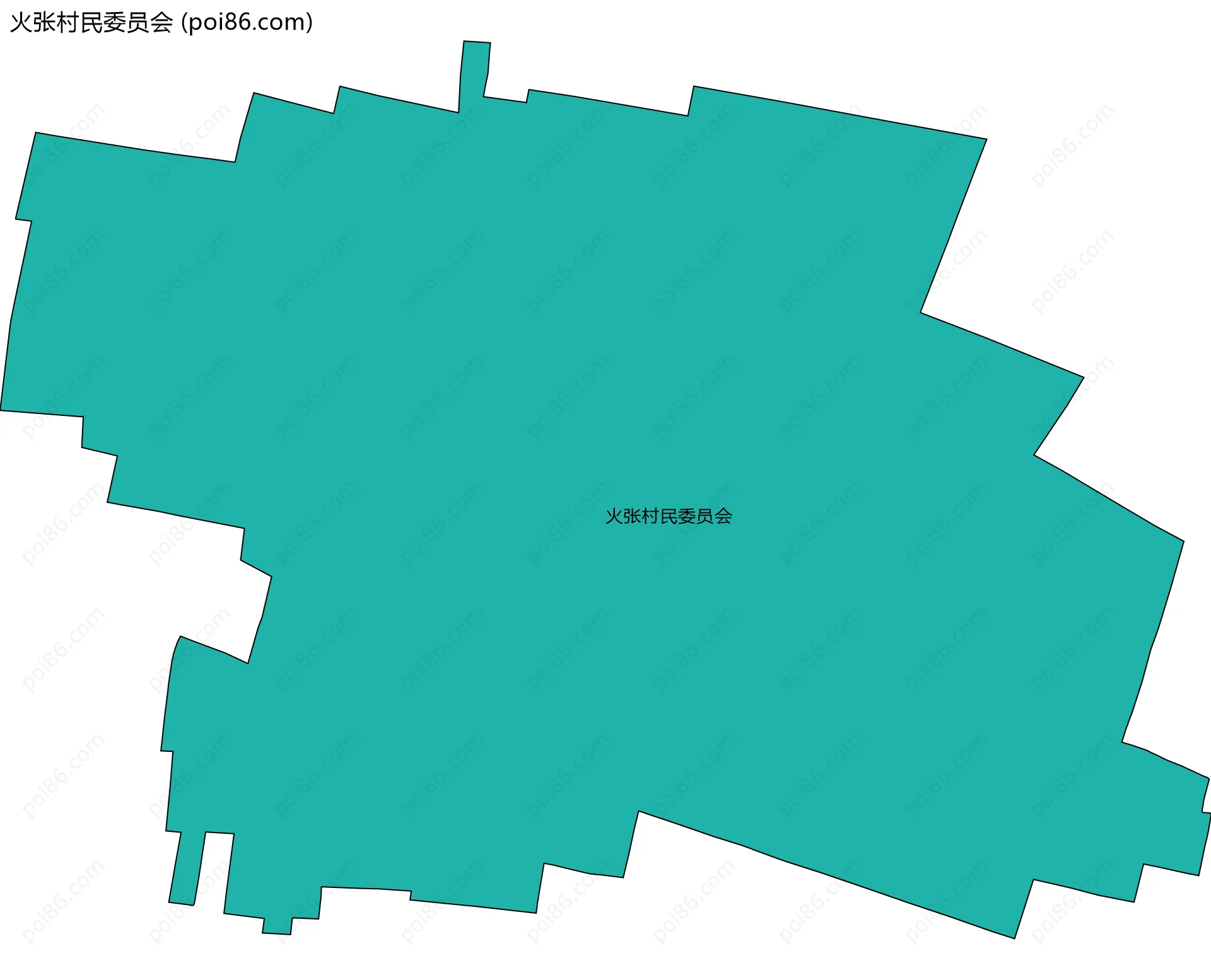 火张村民委员会边界地图