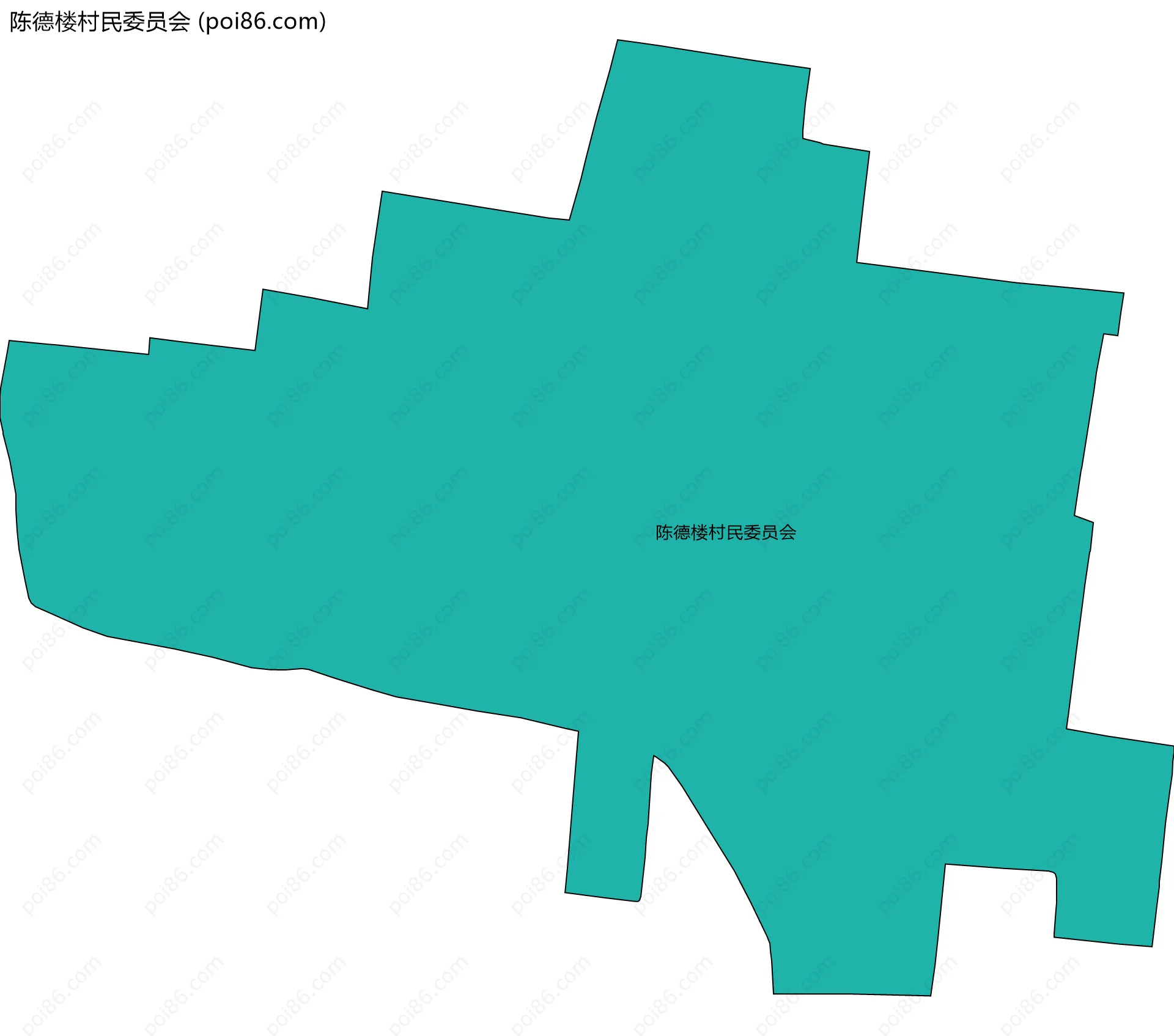 陈德楼村民委员会边界地图