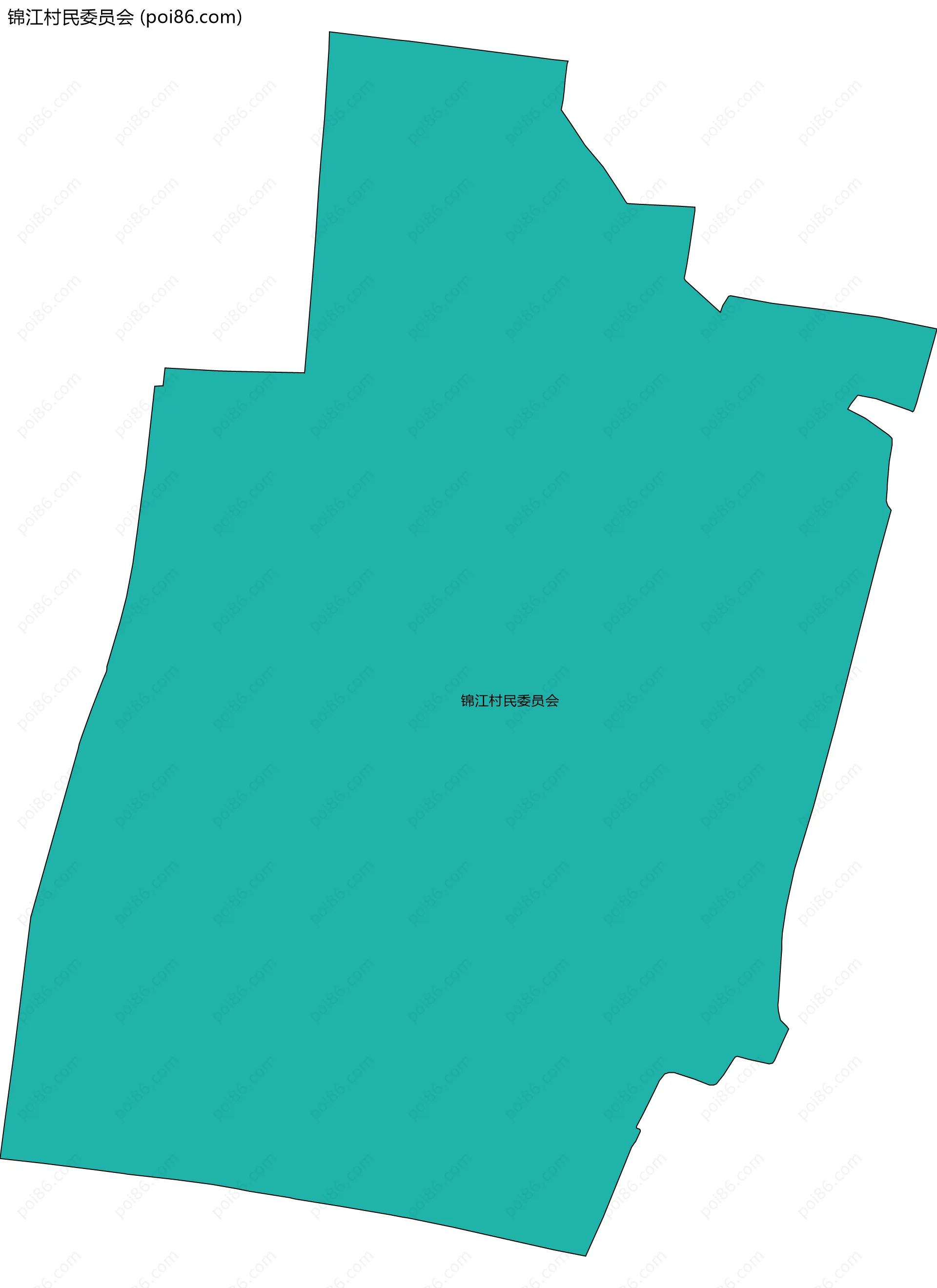 锦江村民委员会边界地图