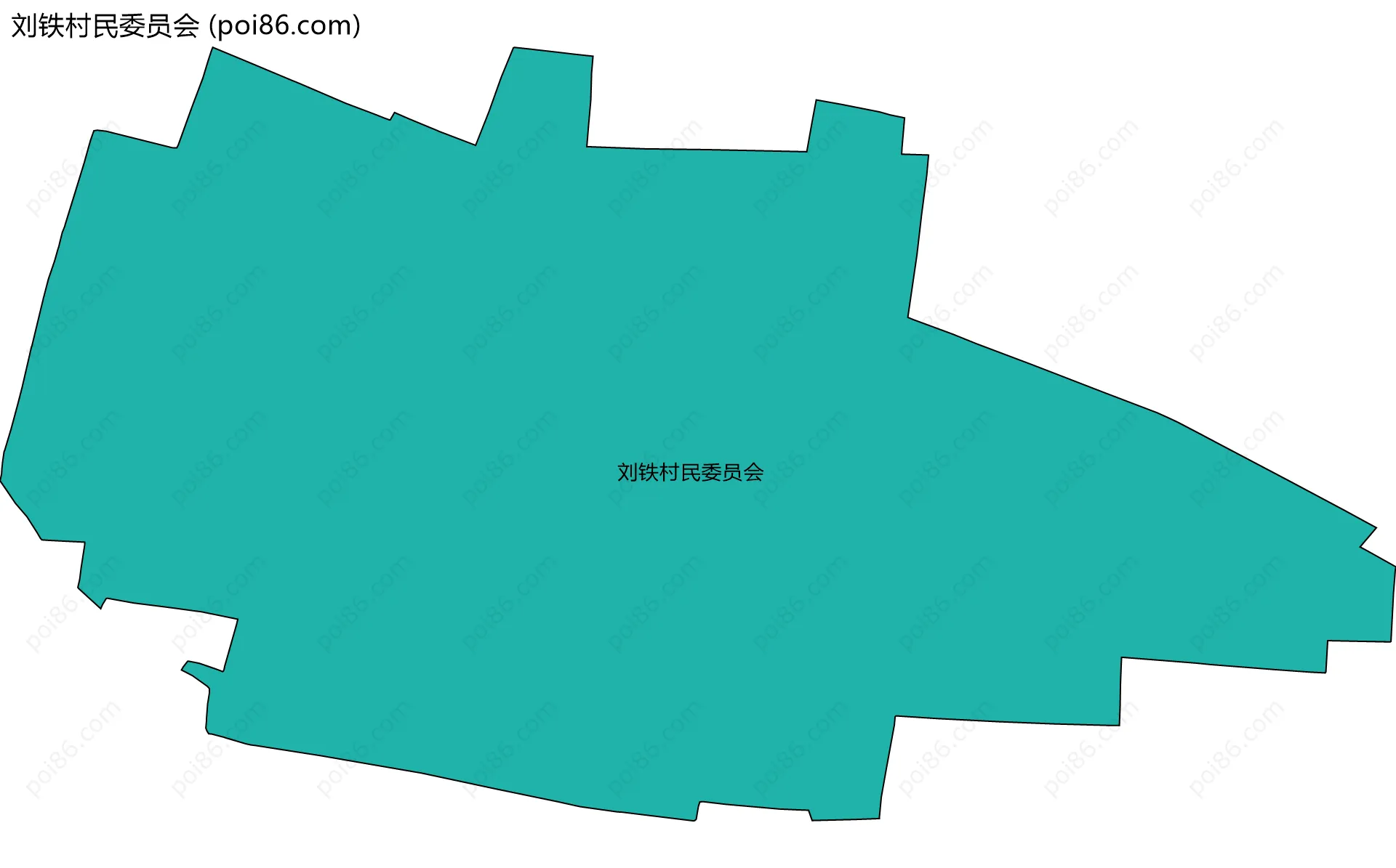 刘铁村民委员会边界地图