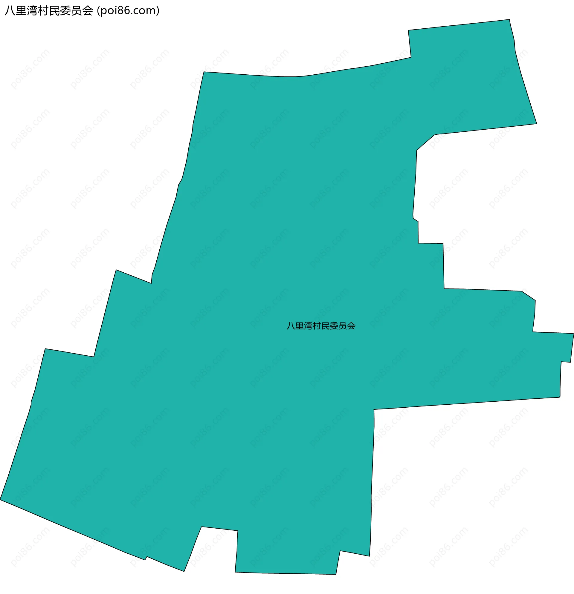 八里湾村民委员会边界地图