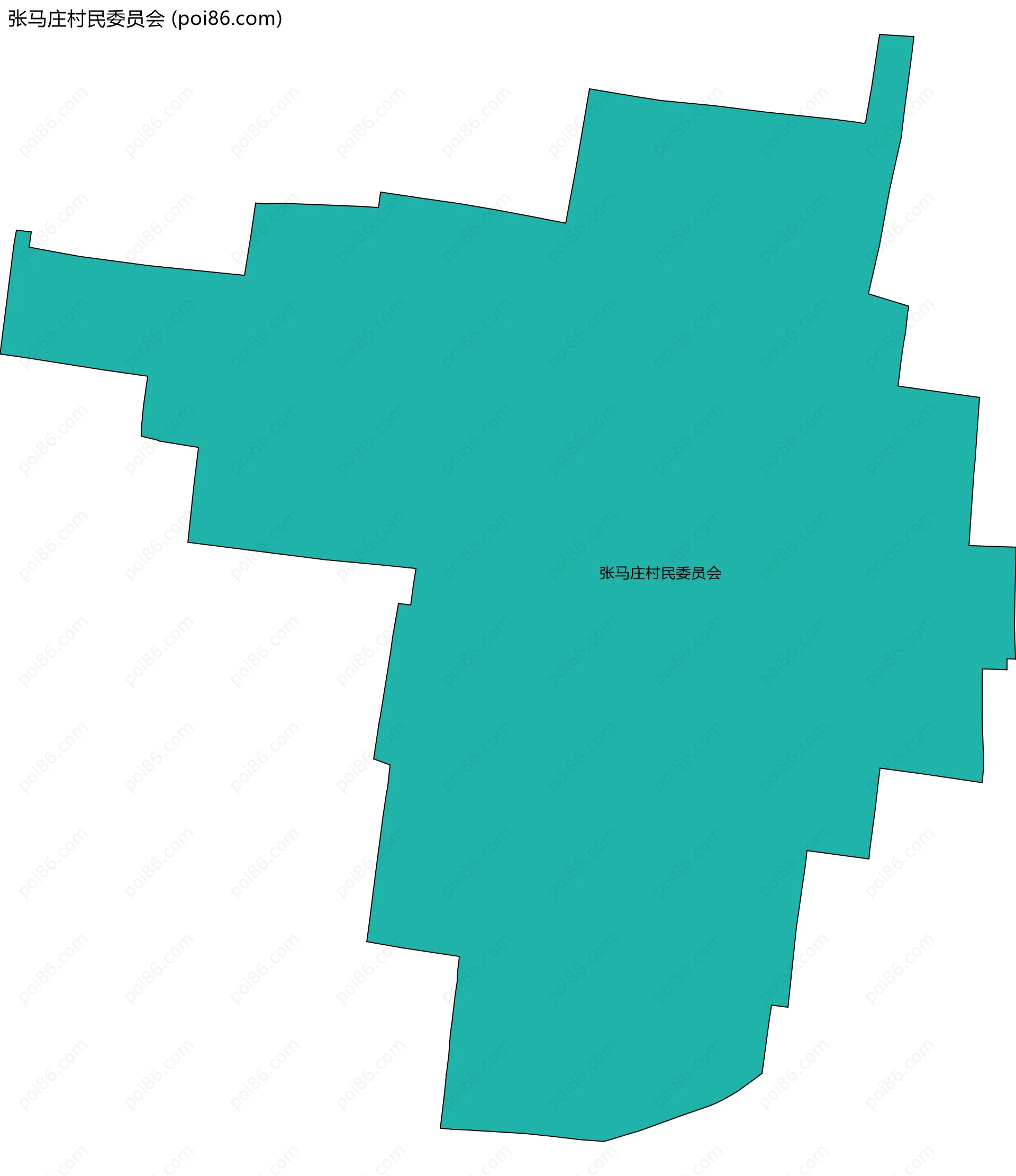 张马庄村民委员会边界地图